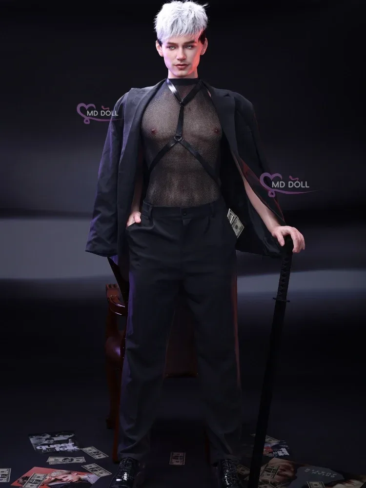 F738-180cm\/5ft9-42kg Silicone Male Sex Doll with 14cm \u0026 17cm Detachable Vibrating Penis | MD Doll view 9