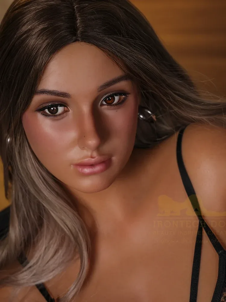 F2545-164cm F Cup Ebony Suntan Big Boobs Silicone Sex Doll|Irontech Doll view 4