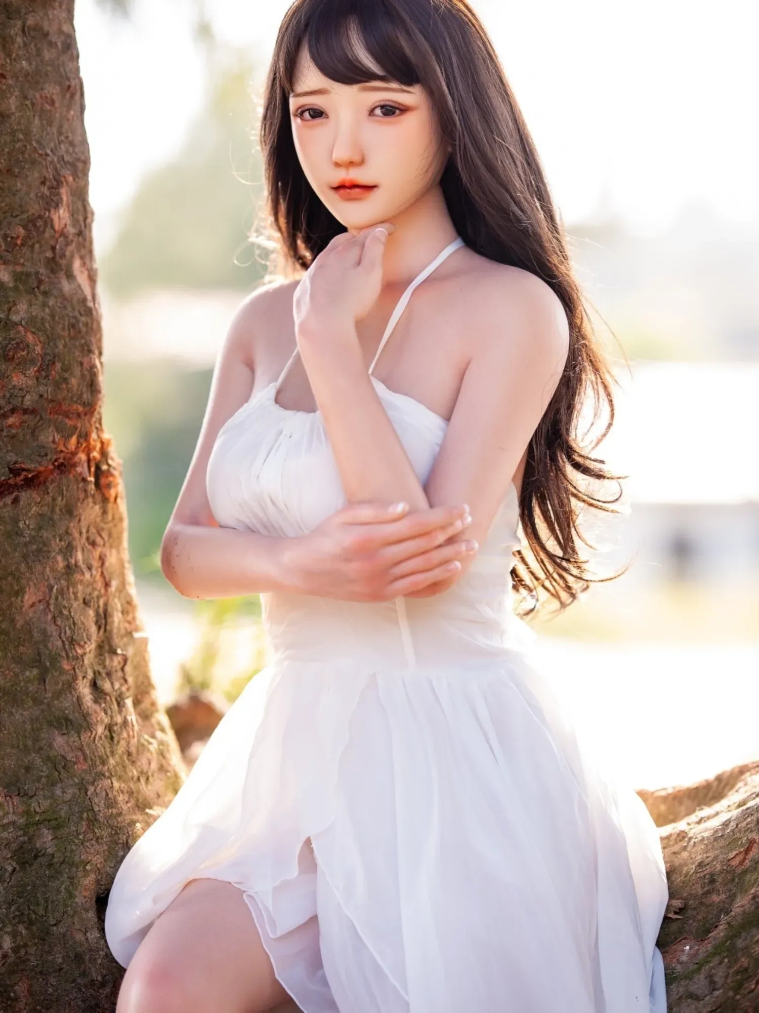 F5886—158cm\/5ft2-38kg C Cup Asian Silicone Head TPE Body Sex Doll | SHEDOLL view 2