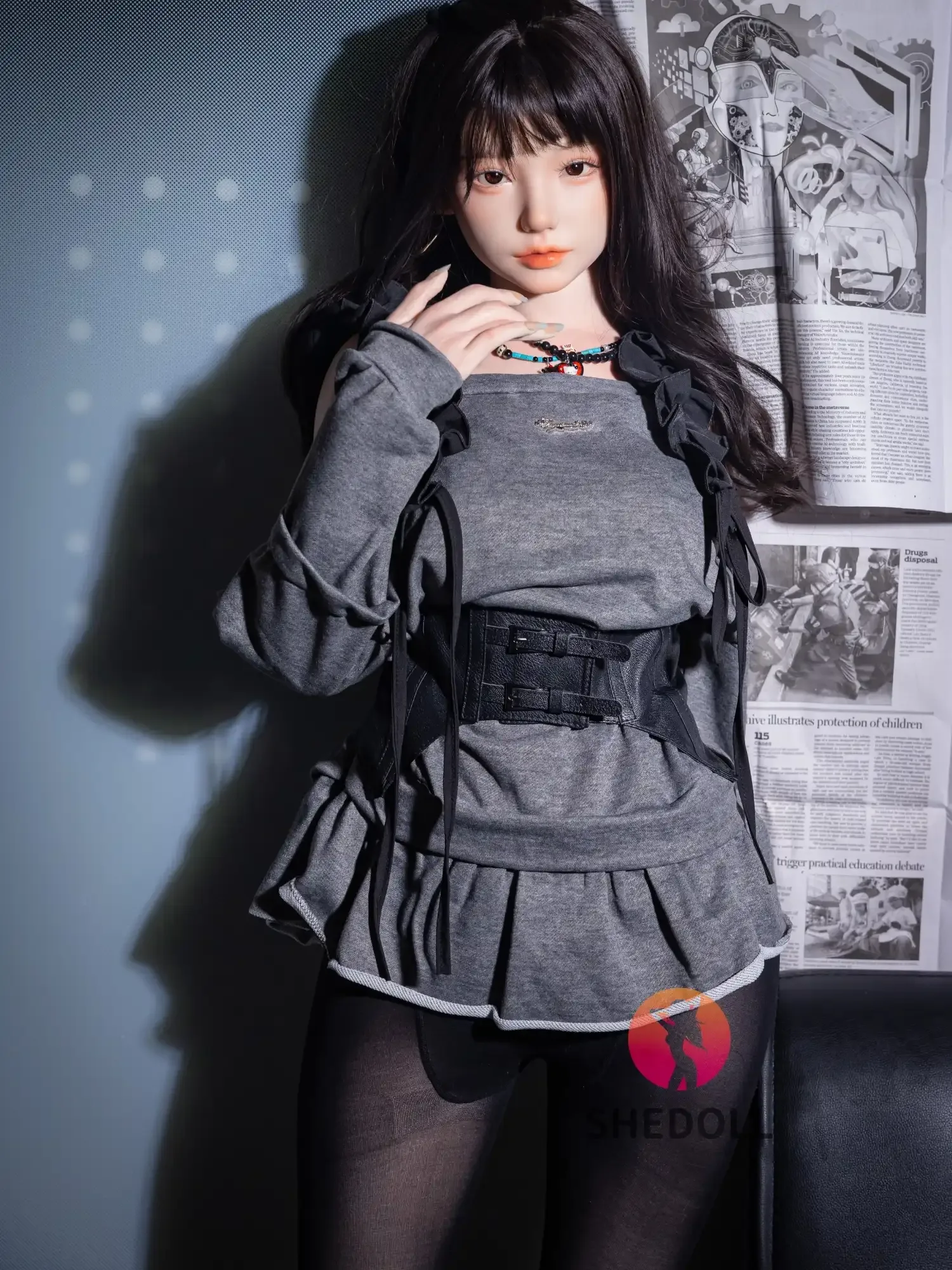 F6167—168cm\/5ft5-47kg D Cup Realistic Asian Sex Doll with ROS Head | SHEDOLL