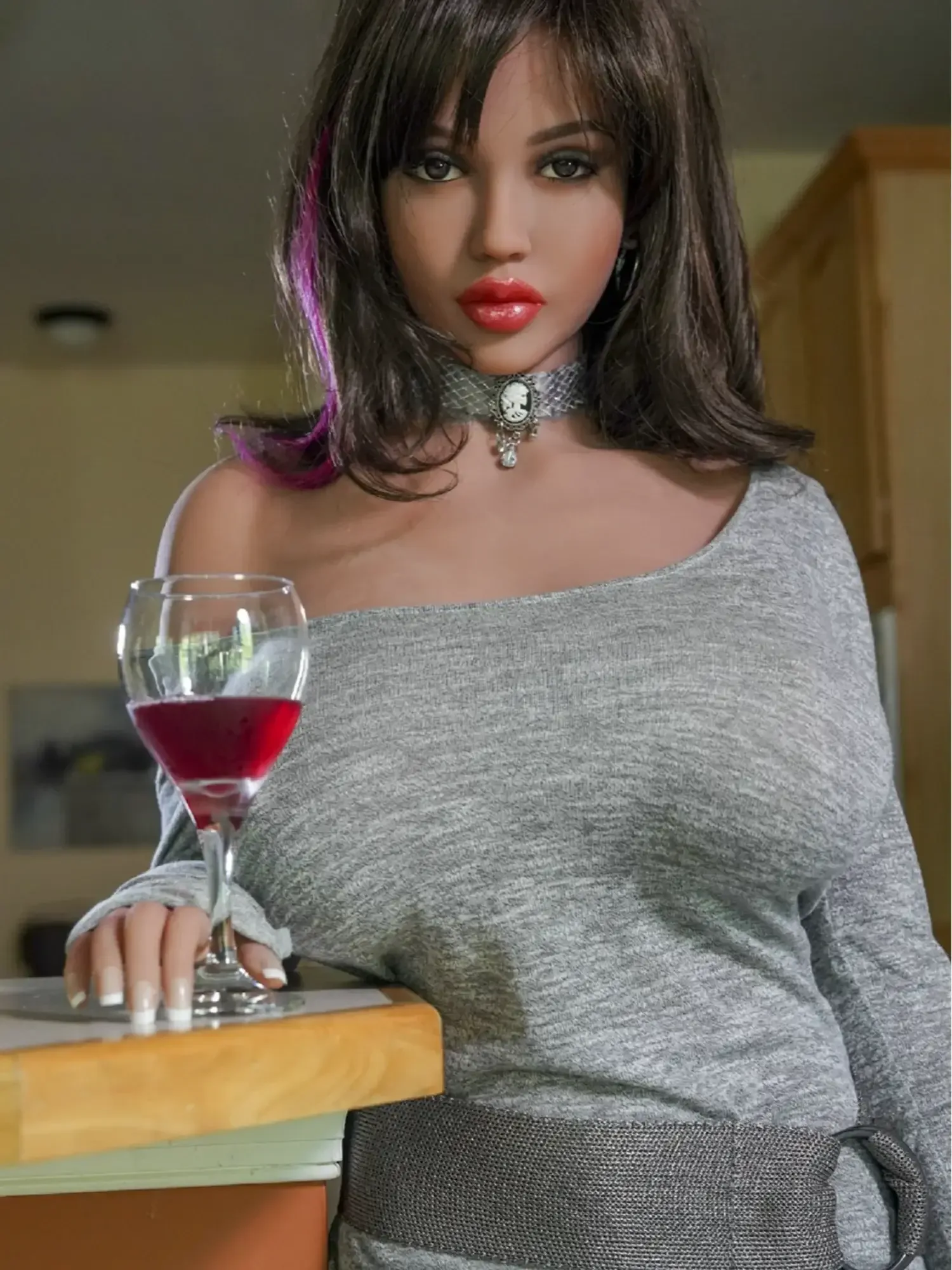 F3373-171cm\/5ft7(44kg) Stephanie H Cup TPE Sexy Woman Latina Large Breast Sex Doll | YL Doll view 4