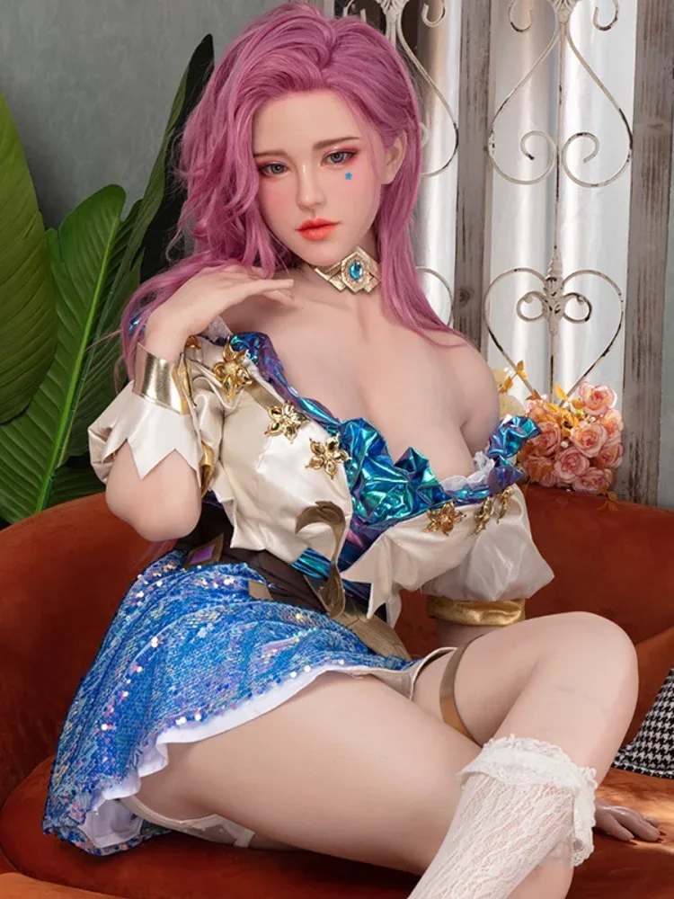 F1596-171cm\/5ft6 D Cup Silicone Thin Pink Hair Teen Sex Doll|Starpery Doll view 11