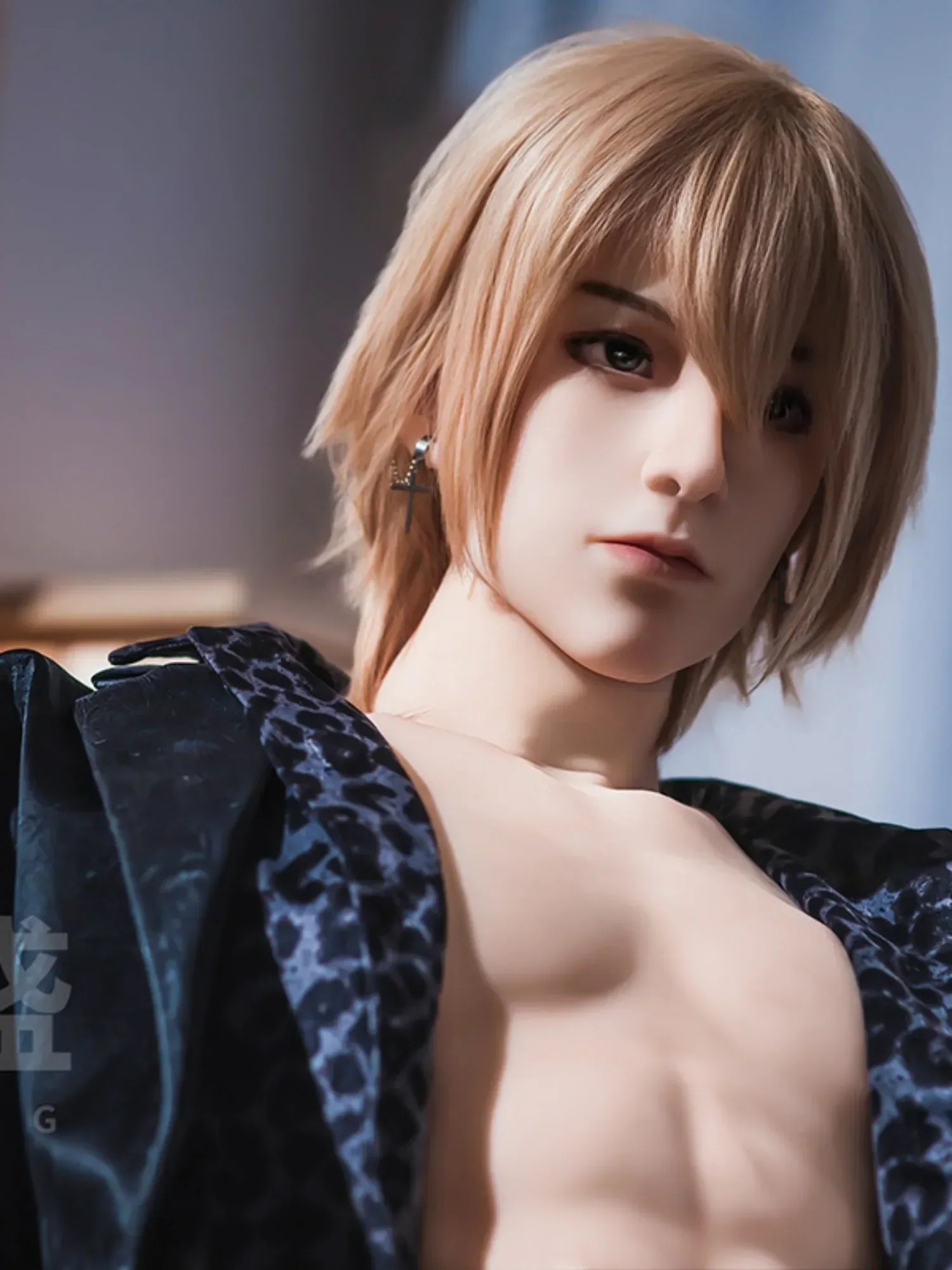 F5690—185cm\/6ft1-45kg Finn 7.09in Dildo Realistic Femboy Sex Doll with Soft Silicone Body - Jiusheng Doll view 3