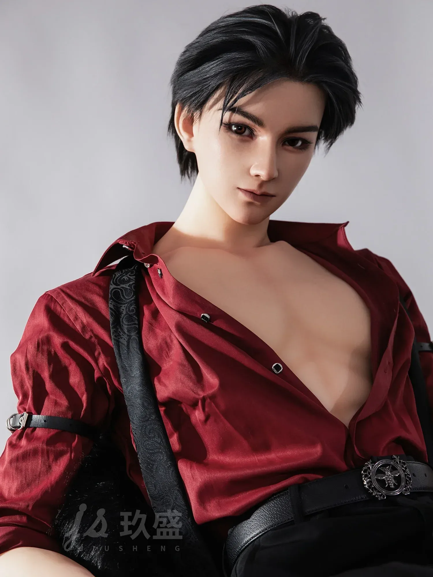 F5689—185cm\/6ft1-45kg Gavin Premium Silicone Femboy Bl Anime Sex Doll for Roleplay - Jiusheng Doll view 11