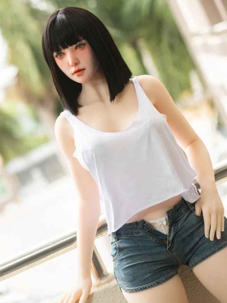 F143-Fumi Black Short Hair 162cm\/5ft4 Japanese Silicone Sex Doll view 4