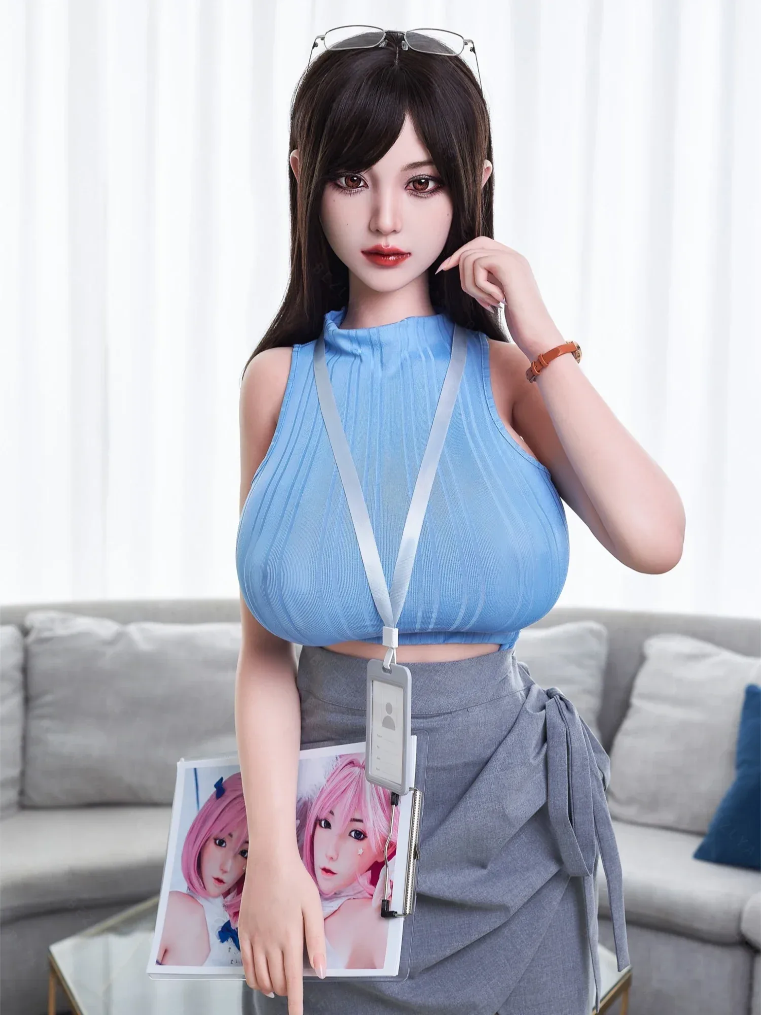 F7117-161cm(5.28ft)-32.8kg 2.2 I Cup Asian Real Silicone Japanese Office Lady Sex Doll – Professional Attire Love Doll｜AITIA Doll view 11