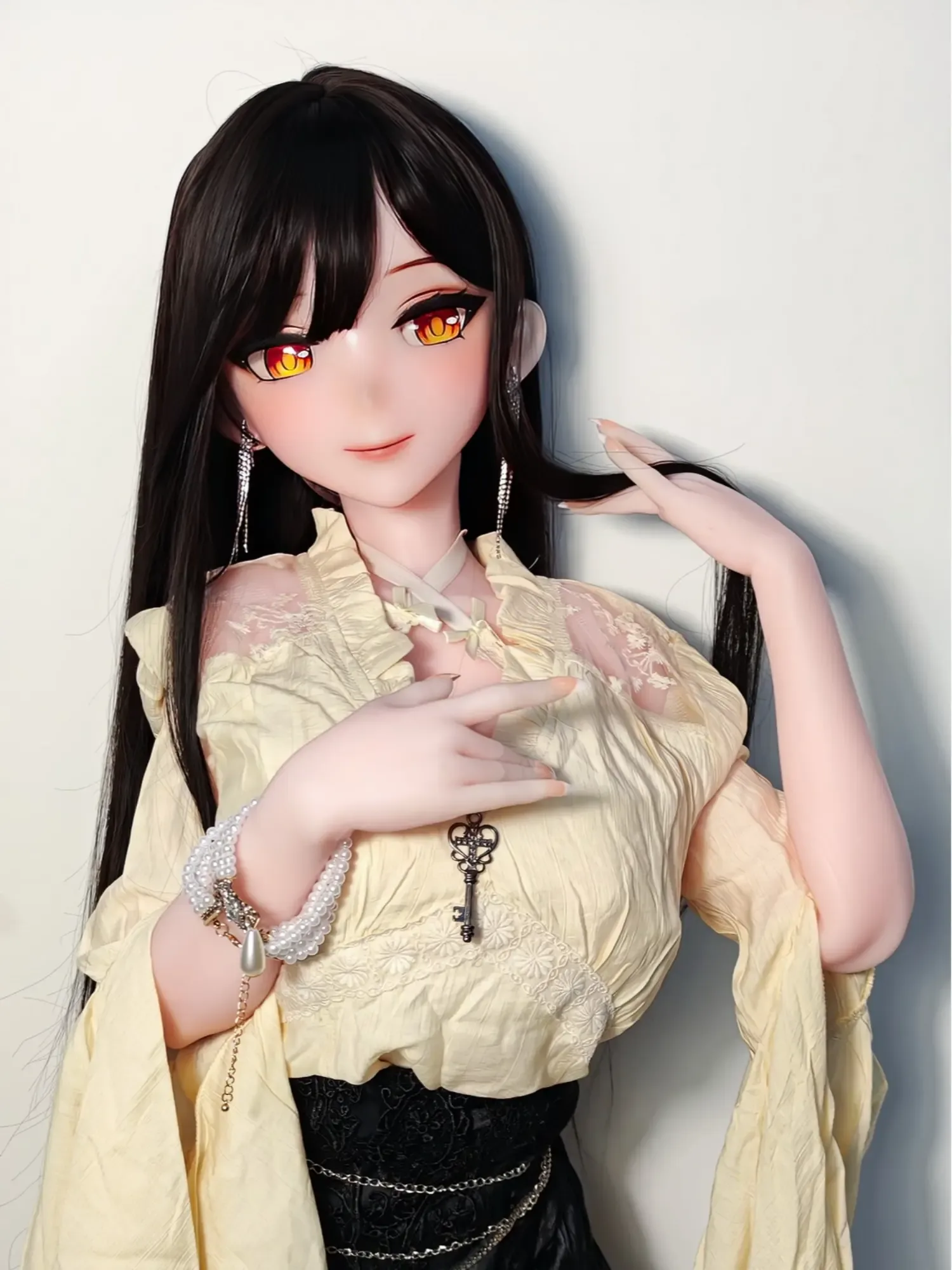 F8500-150cm\/5ft-27.5kg Silicone Head Anime Life Sized Sex Hentai doll | Elsa Babe