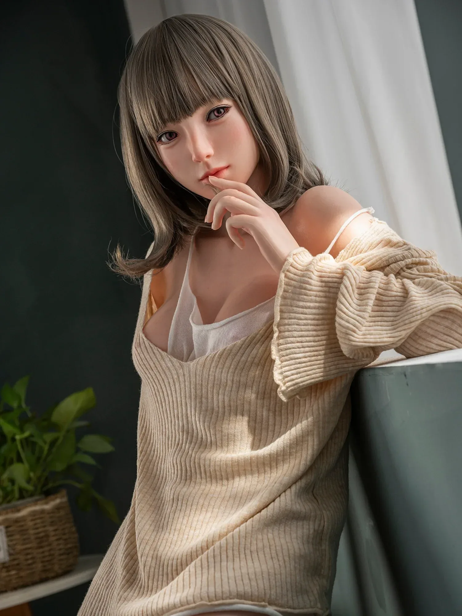 F9170—168cm\/5ft5 Elise 36.2kg C Cup Silicone Realistic Sex Doll | Jiusheng Doll