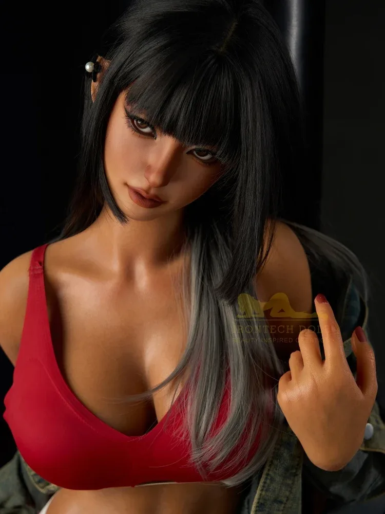 F2448-161cm(5ft3)-33kg E Cup Silicone Fitness Black Girl Sex Doll｜Irontech Doll view 12