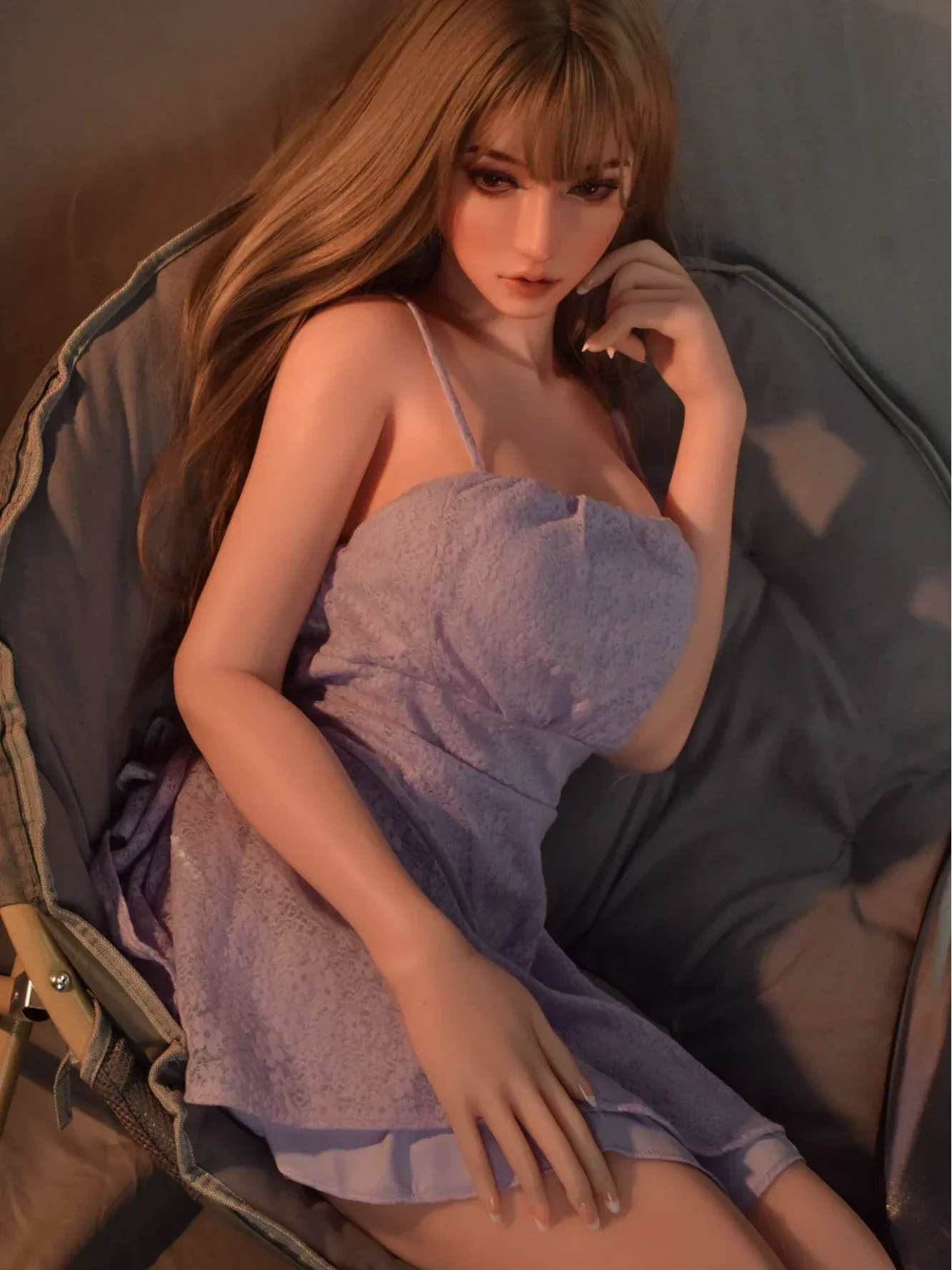 F3808-165cm\/5ft4 Lovely Blush Silicone Anime Sex Doll | Elsa Babe view 4