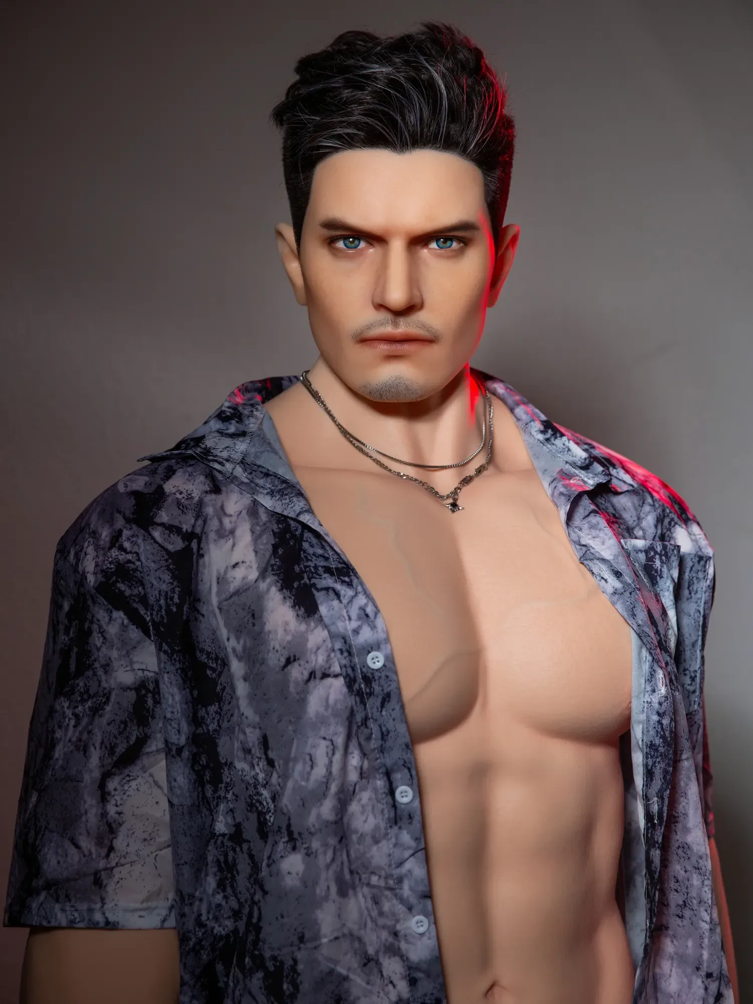 F5998-175cm\/5ft9-49kg Full Size ROS Head Silicone Male Sex Doll For Women With Hair Transplant | Qita doll view 2