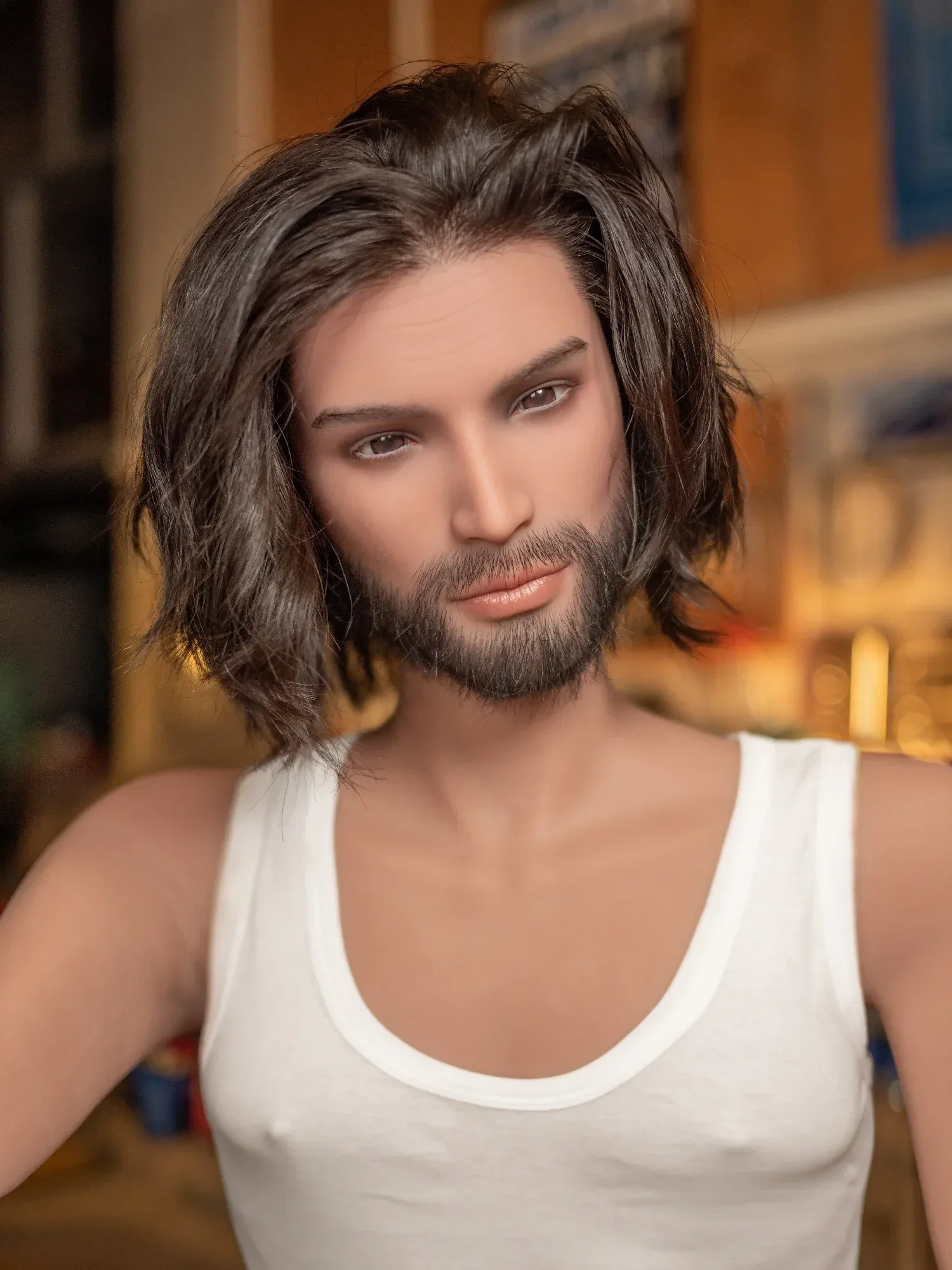 F6219-168cm(5.5ft)-37kg Realistic Male Sex Doll with Silicone Head - Rui Mei