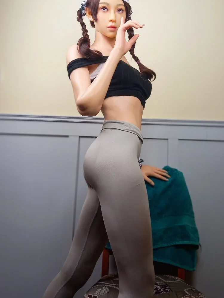 F2373—168cm\/5ft5 36.2kg C Cup Kira Sport Gril Black Hair Silicone Sex Doll|Jiusheng Doll view 7