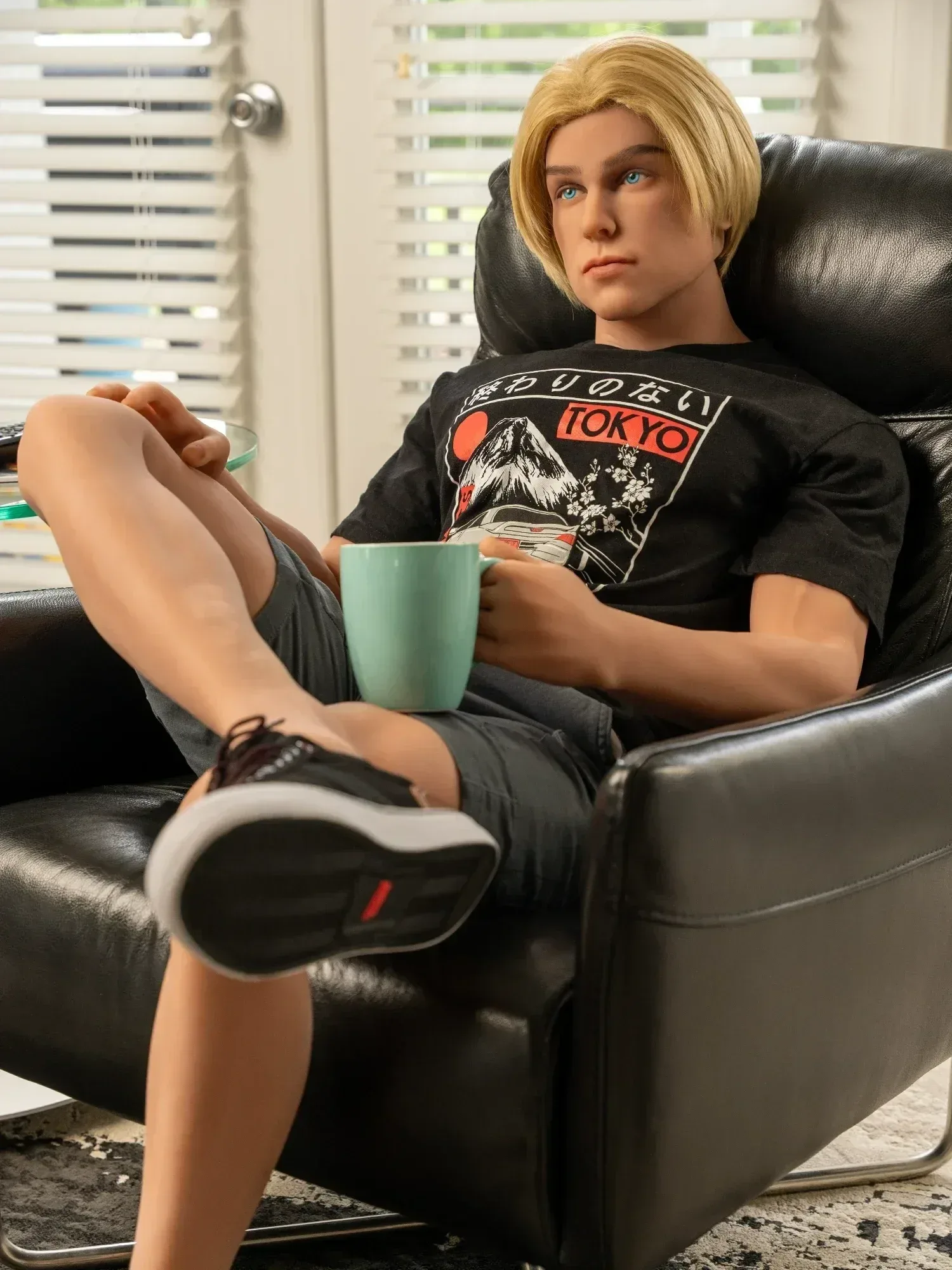 F1653-170cm\/5ft7(40kg) TPE Femboy Sex Doll with Muscular Blond Short Hair Male | Doll Forever view 5