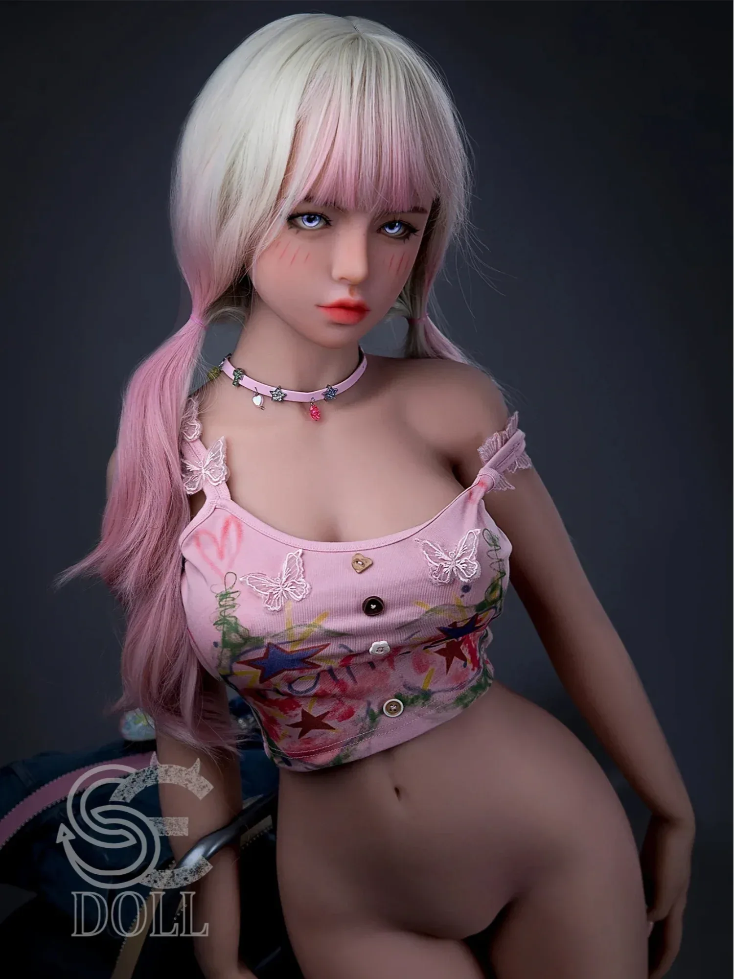 F2190-153cm(5ft)-29.5kg F Cup Mika.D Cute TPE Mini Sex Doll Pink Hair Fashion Girl｜SE Doll