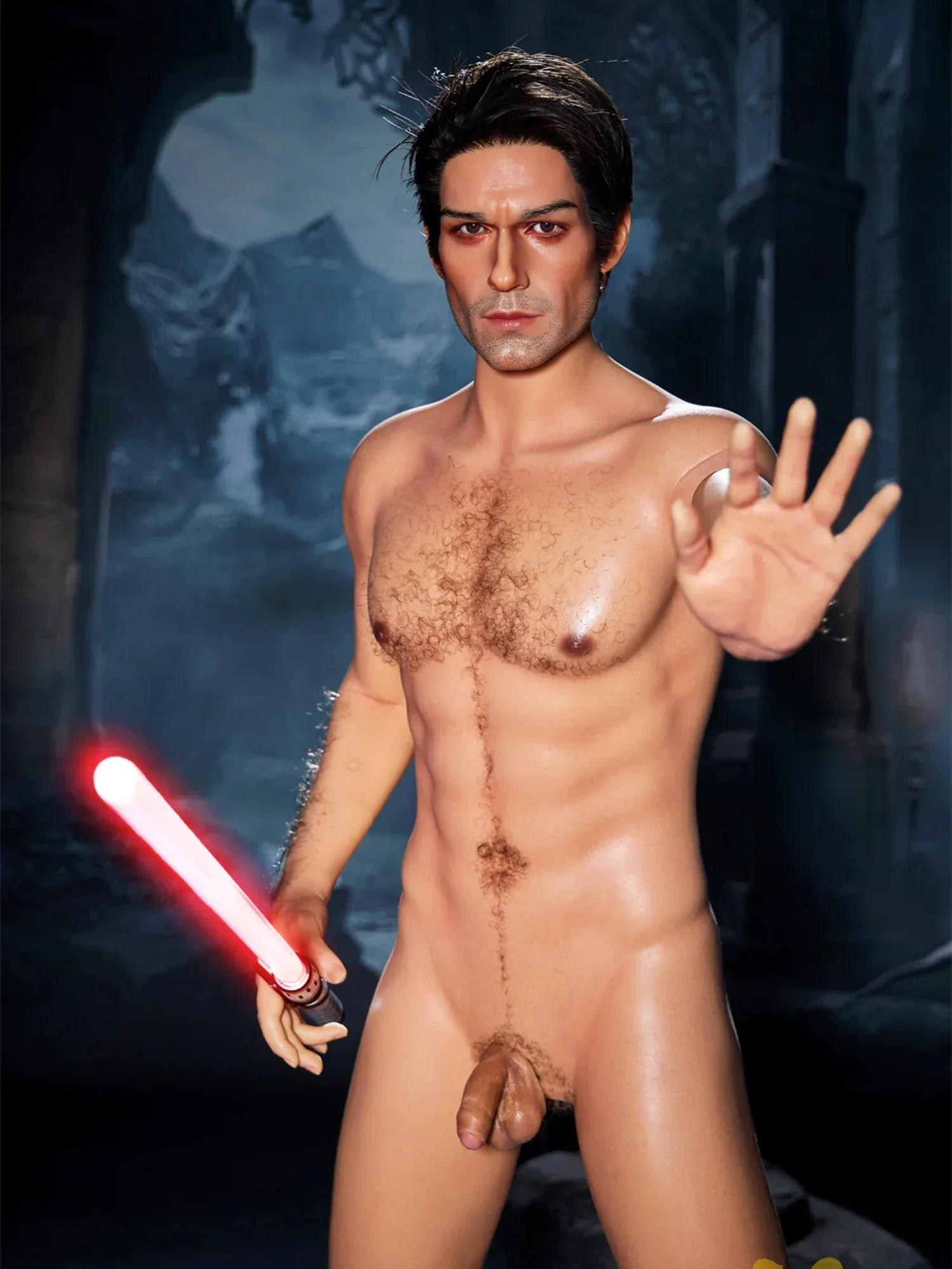 F4575-170cm\/5ft7-38kg Tanned Femboy Silicone Real Life Male Sex Doll-Irontech Doll view 3
