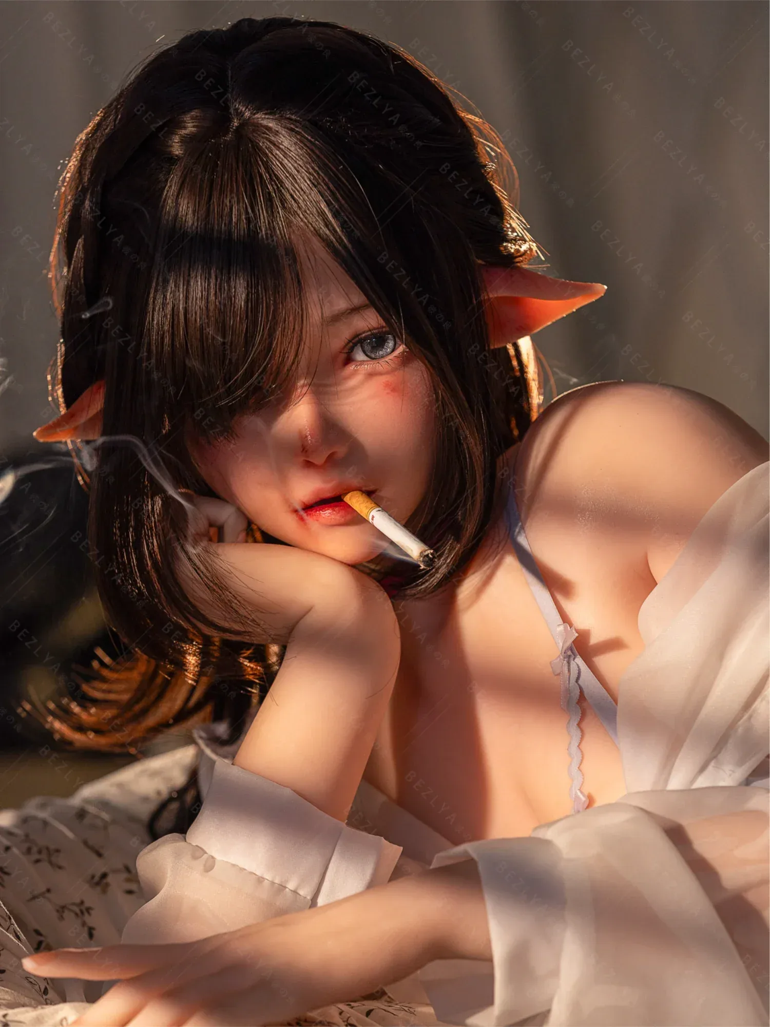 F9422-155Mcm(5.1ft)-88.2lbs 2.0+ G Cup Mini Silicone Head Life Sized Elf Sex Doll|Aitia Doll view 12