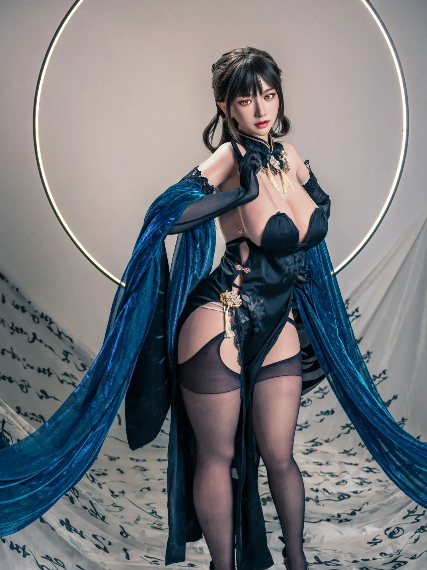 F7118-155cm(5.12ft)-34.5kg 2.1 I Cup Ink Moon Sorceress – Silicone Asian Exotic Mini Sex Doll for Men｜Bezlya Doll view 8