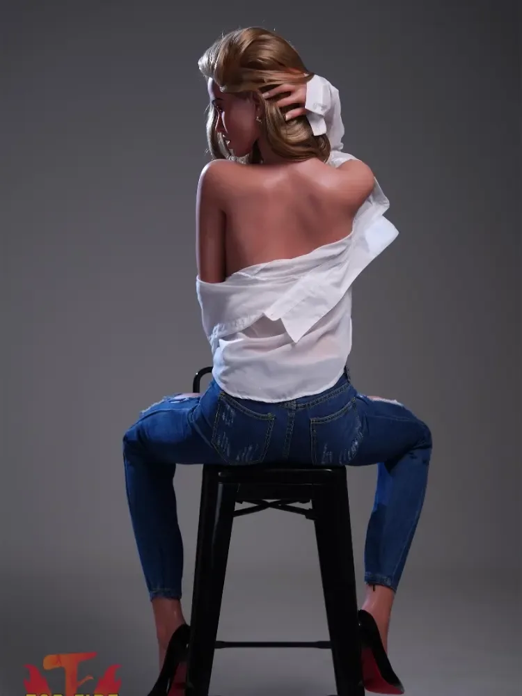 F8591-170cm-30kg E Cup ROS Head Blonde Hair Silicone Full Sex Doll | Top Fire Doll view 5
