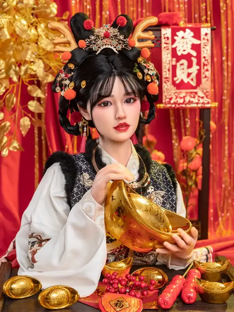 F2281-169cm\/5ft5(36kg) C Cup Wushi Happy Year theme Silicone Chinese Sex Doll｜Starpery Doll