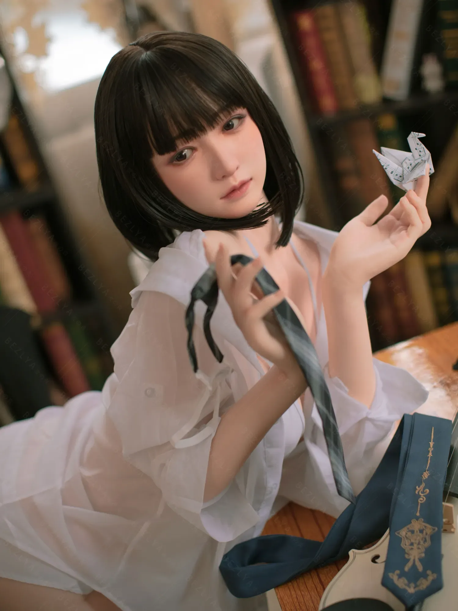 F4704-160cm(5.3ft)-34kg 2.1 B Cup Mini Asian Real Chinese Silicone Sex Doll|Bezlya Doll view 4