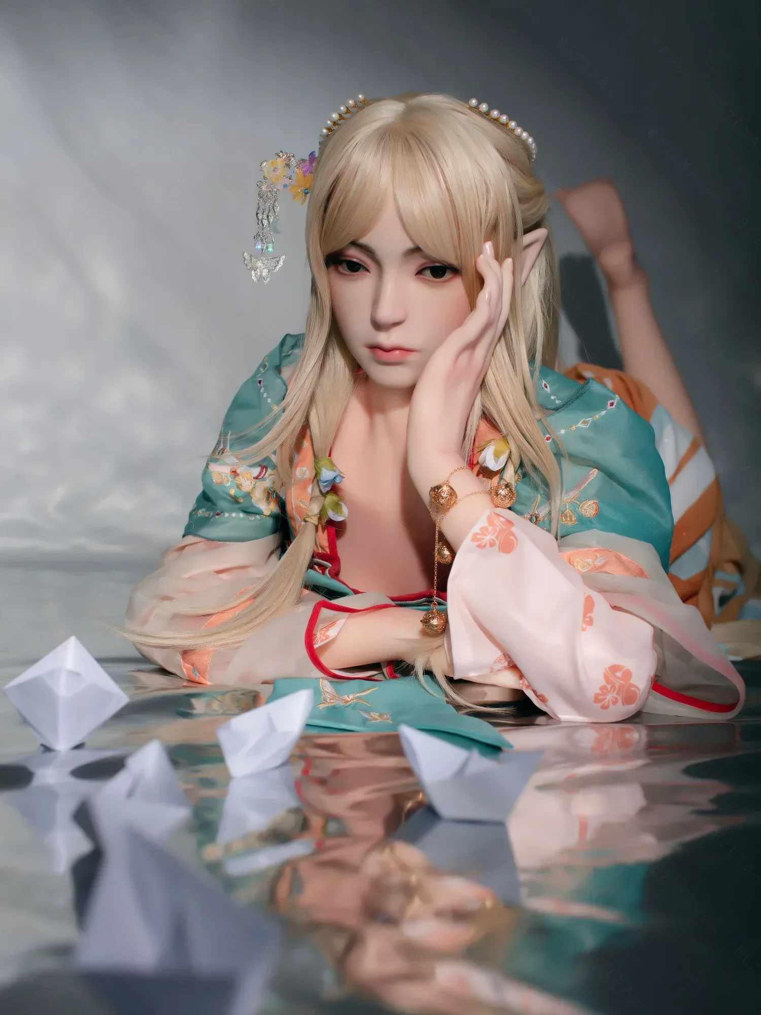 F4717-160cm(5.3ft)-34kg 2.0 B Cup Robot Silicone Head Adult Asian Alien Sex Doll|Bezlya Doll view 10