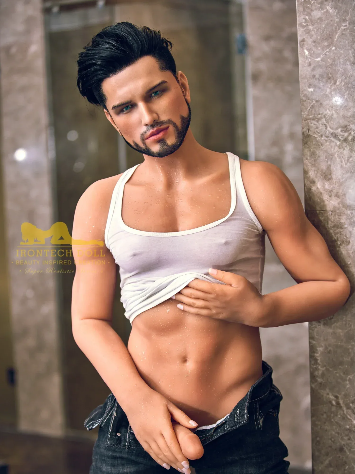F4572-162cm(5ft3)-49kg Kevin TPE Body Femboy toy masturbator Male And Female Sex Dolls -Irontech Doll view 3