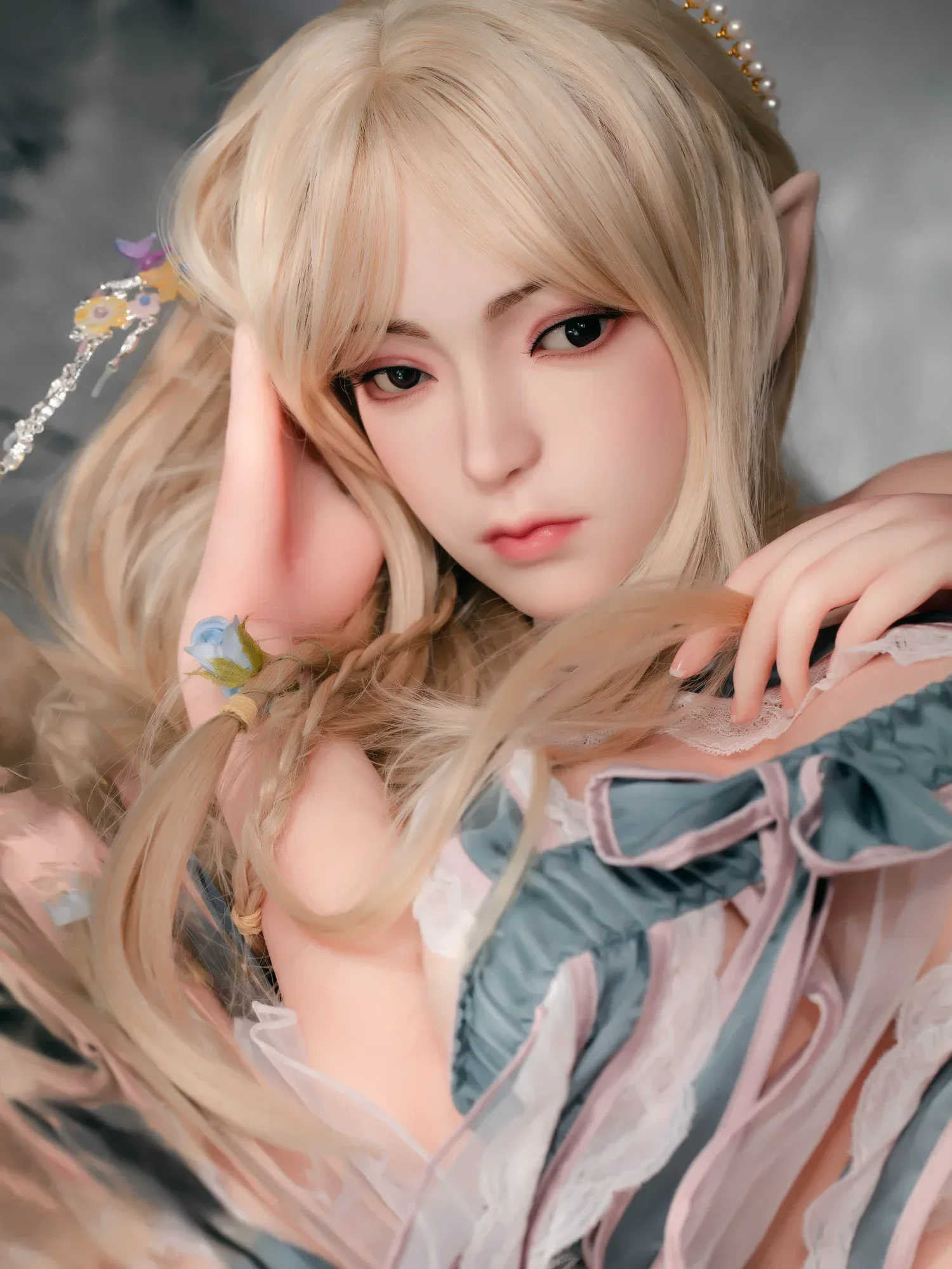F4717-160cm(5.3ft)-34kg 2.0 B Cup Robot Silicone Head Adult Asian Alien Sex Doll|Bezlya Doll view 5