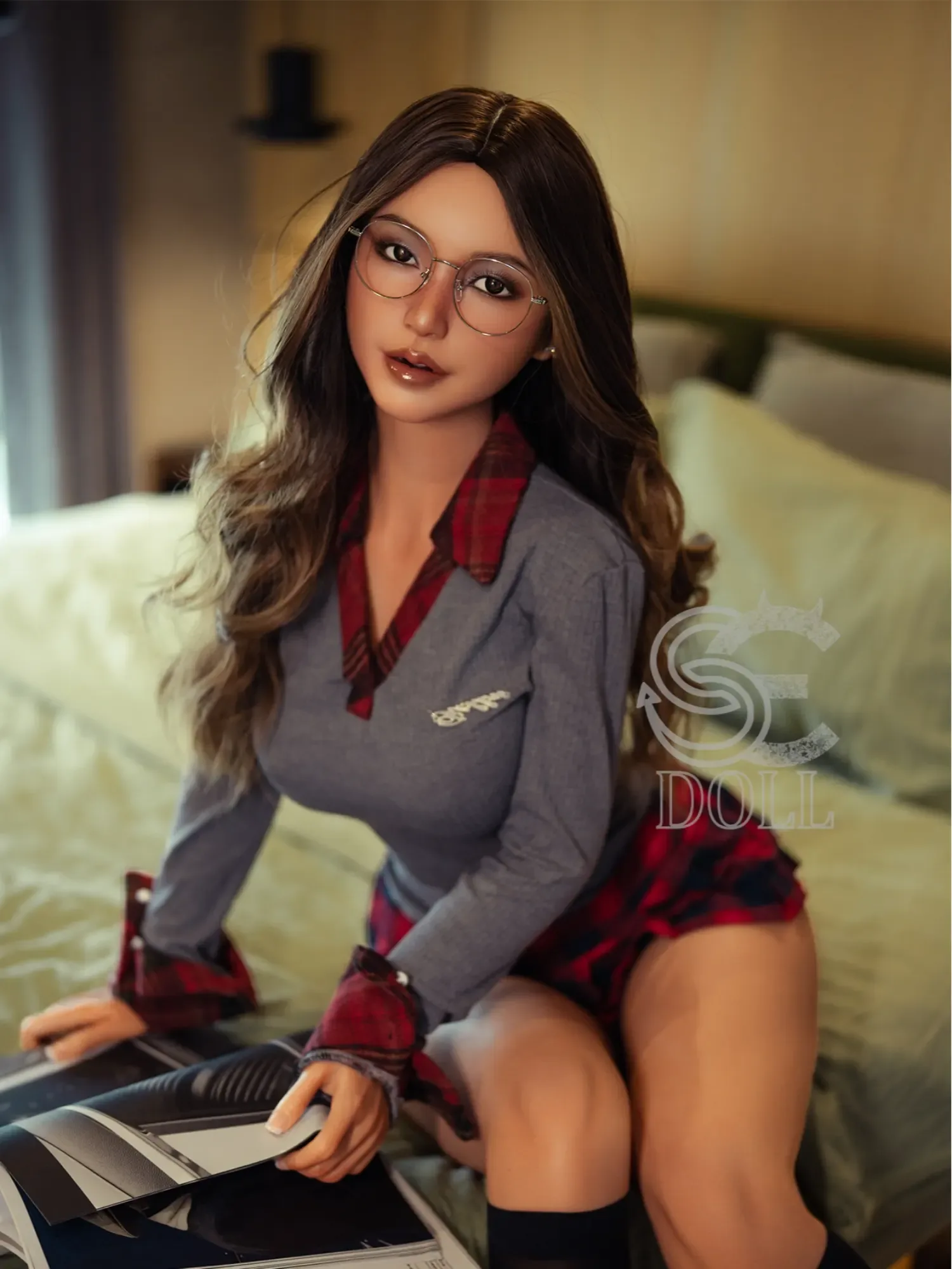 F5714-T161cm(5.3ft)-34kg Kitty.G C Cup Silicone Nerd Latina Celebrity Sex Doll｜SE Doll