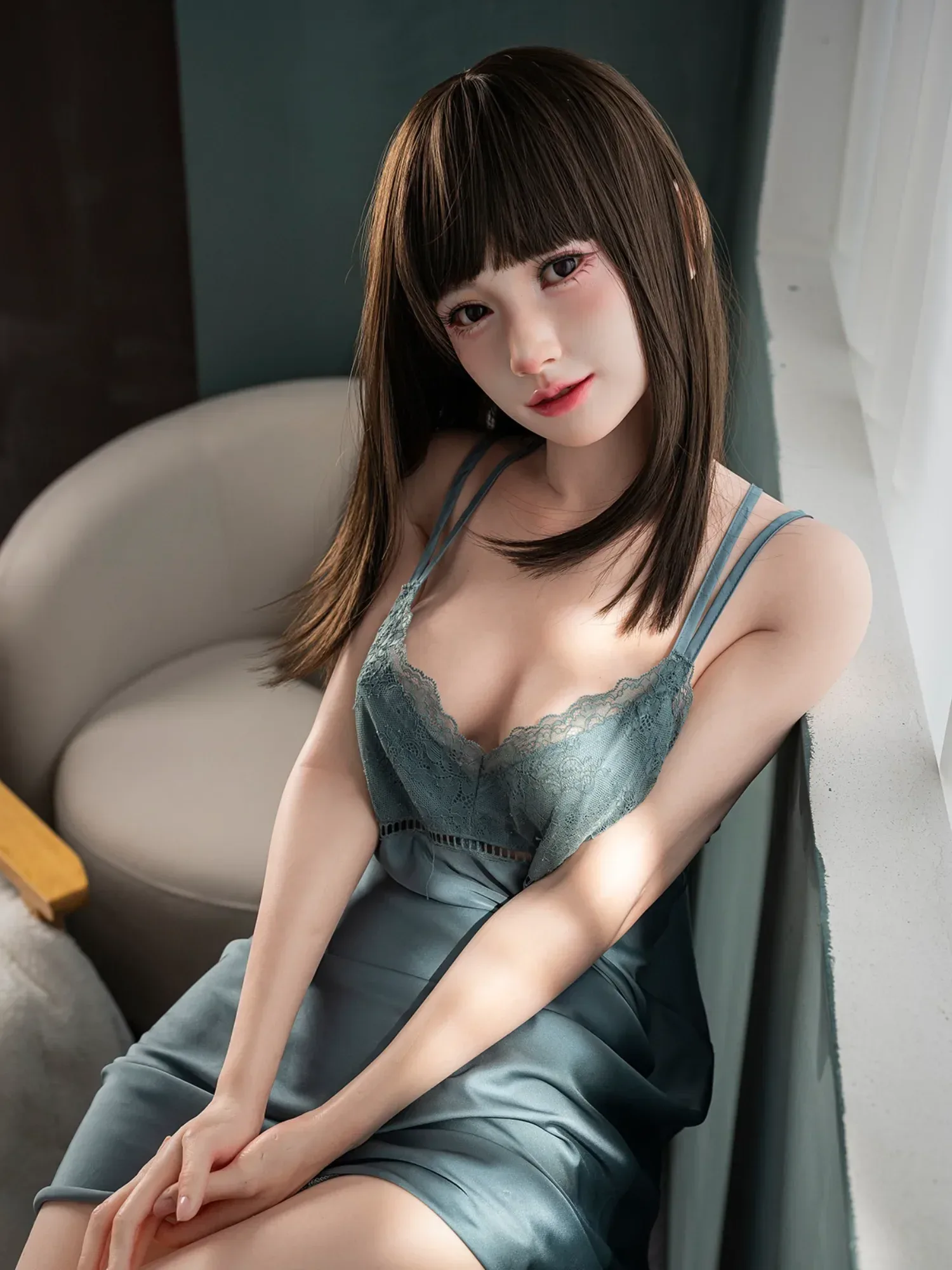 F9130—156cm\/5ft2-26kg Runa B Cup Premium Japanese ROS Silicone Robot Sex Doll【weight loss】 | Jiusheng Doll view 7