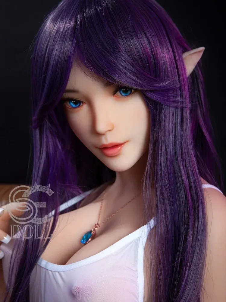 F858-151cm\/4ft9(25kg) Olivia E Cup TPE Purple Hair Elf Girl Sex Doll | SE Doll view 7