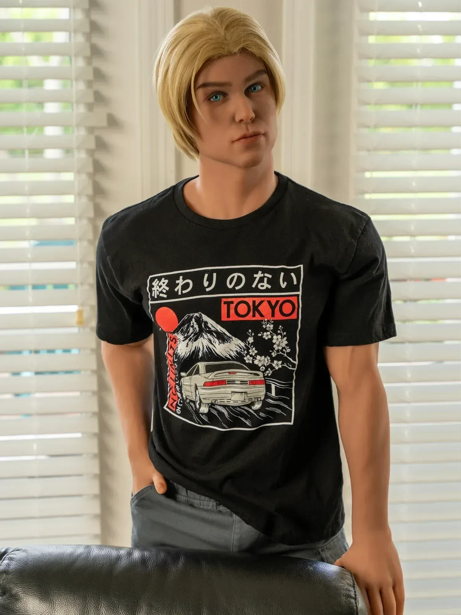 F1653-170cm\/5ft7(40kg) TPE Femboy Sex Doll with Muscular Blond Short Hair Male | Doll Forever view 1