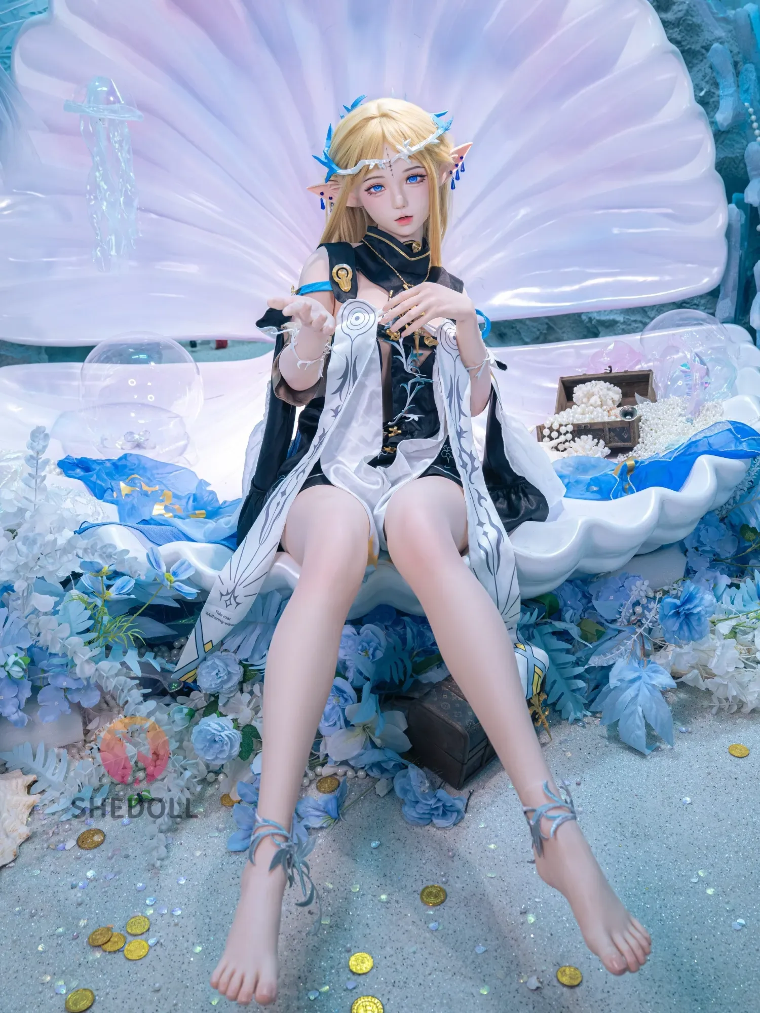 F6090—152cm\/5ft-38kg A Cup ROS Flat Chest Silicone Sex Doll Anime - SHEDOLL view 11