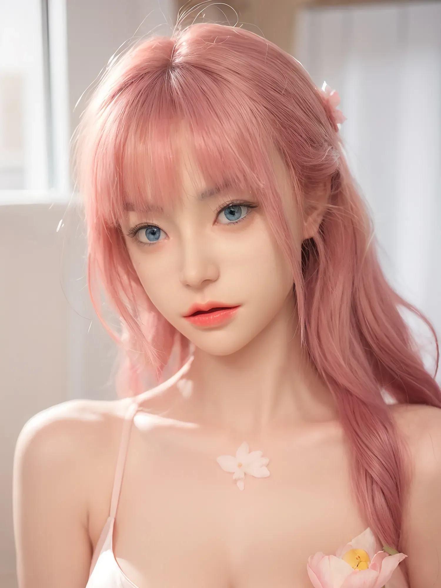 F5987-164cm(5.4ft) 36kg D Cup Japanese Sex Doll – Realistic Pink Hair Silicone Love Doll with Triple Pleasure Channels丨SY Doll view 10