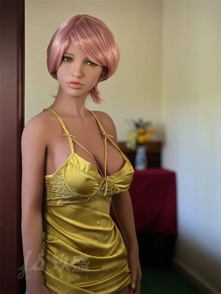 F607—150cm\/4ft9 31kg Lifelike Demi TPE Pink Hair D Cup Anime Sex Doll|Jiusheng Doll