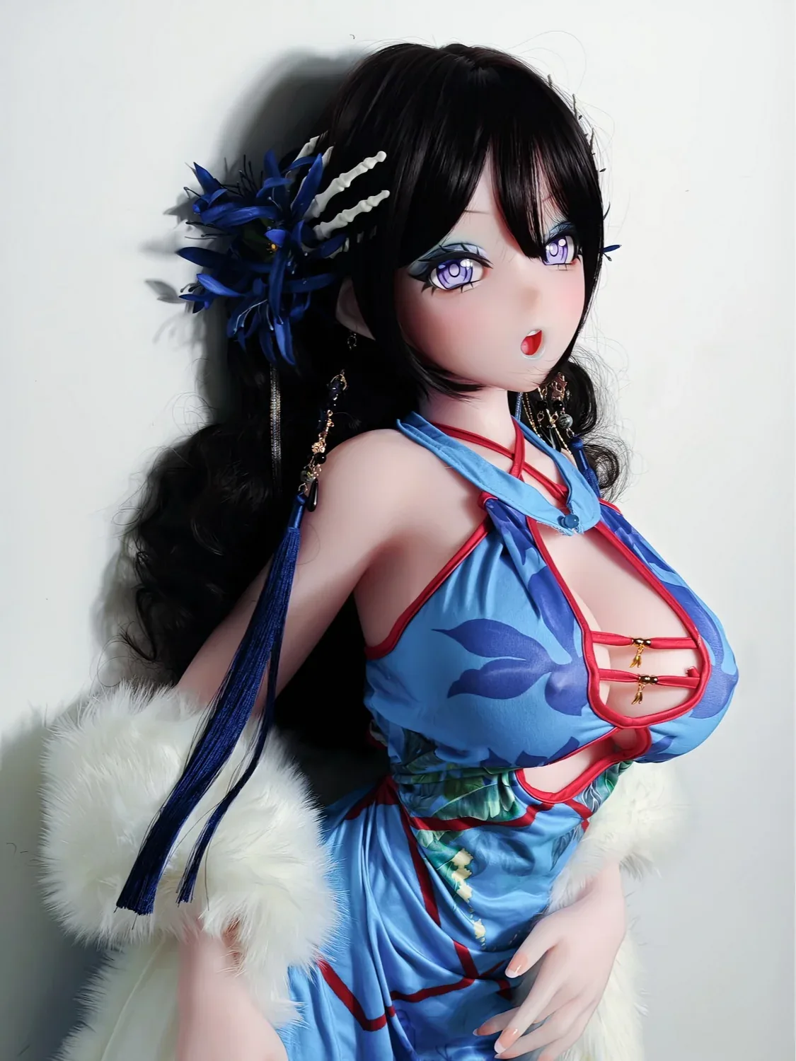 F9303-150cm\/5ft-27.5kg Silicone Head Anime Futa Sex Doll with 7 Detachable Styles Penis | Elsa Babe view 2