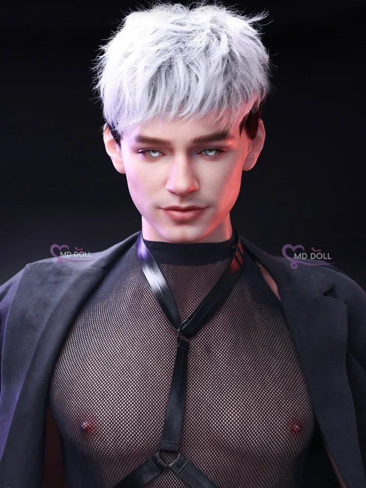 F738-180cm\/5ft9-42kg Silicone Male Sex Doll with 14cm \u0026 17cm Detachable Vibrating Penis | MD Doll view 10