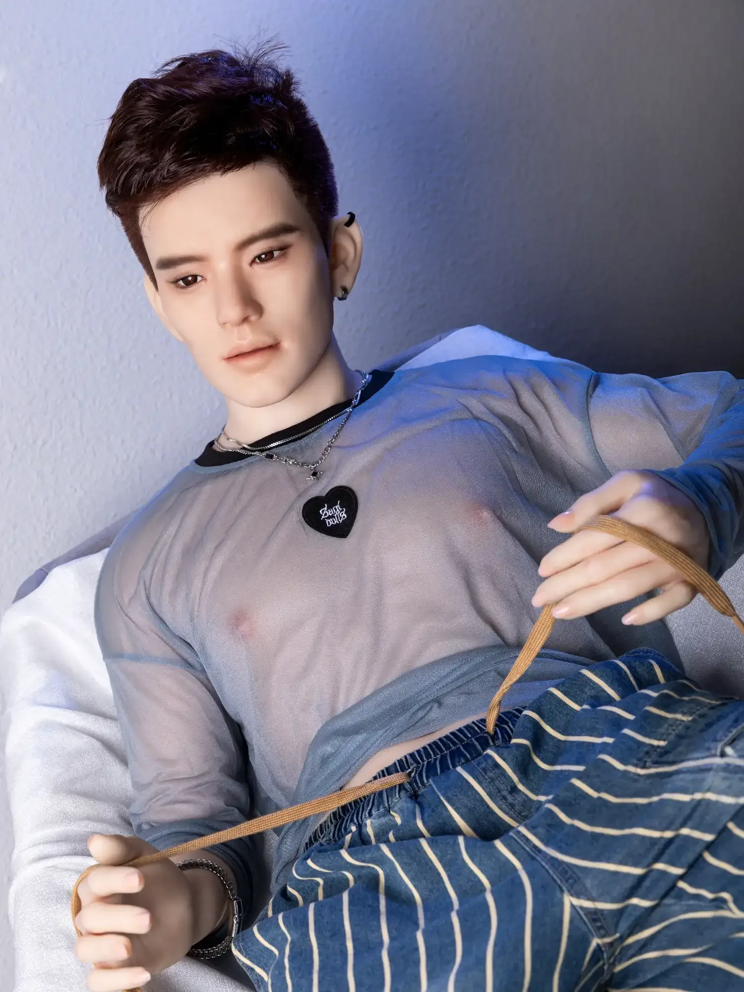 F4613-177cm\/5ft10 55kg Silicone Sex Doll Femboy Asian Male - Qita Doll view 9