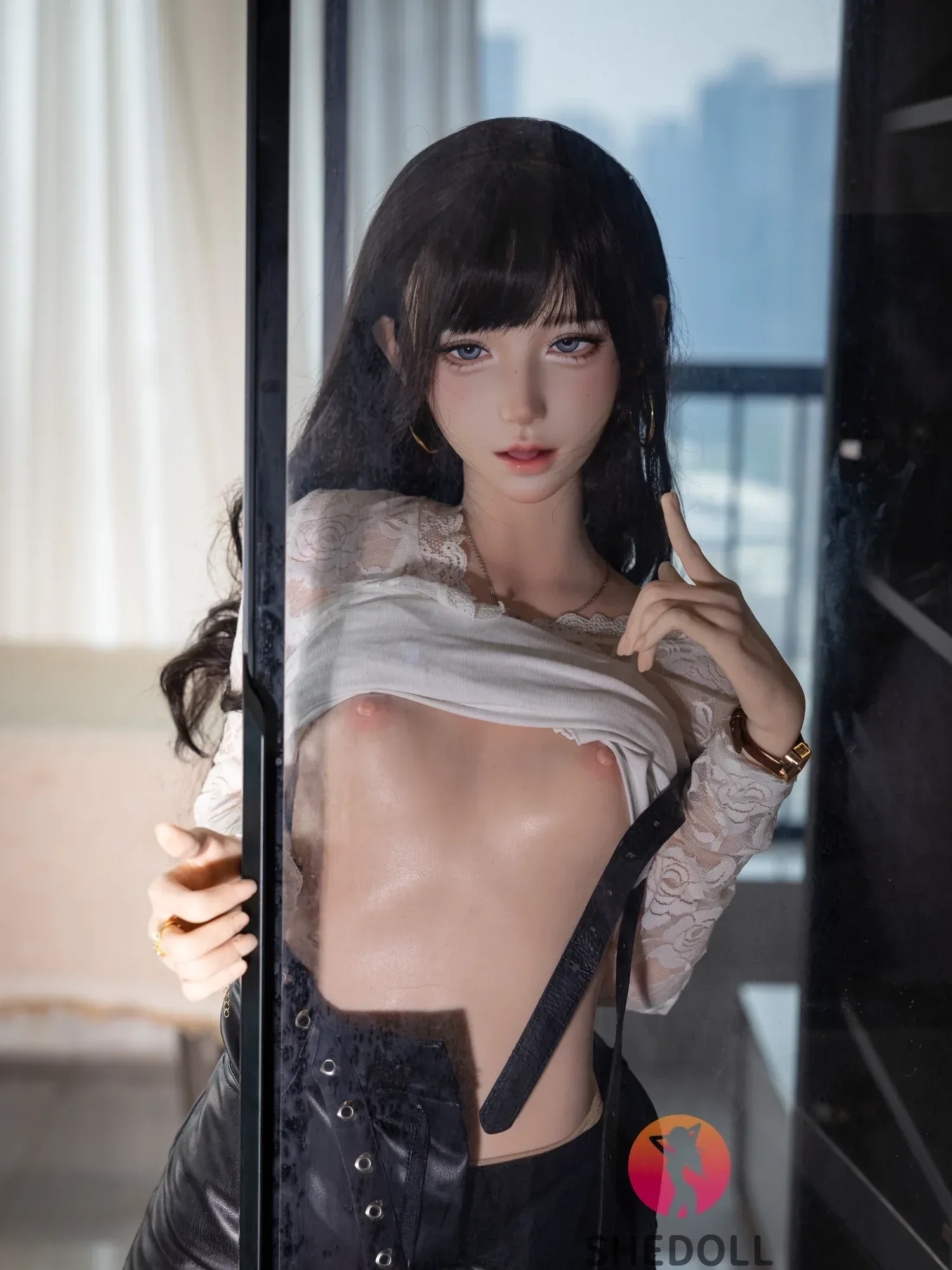 F6097—152cm\/5ft-38kg A Cup Asian ROS Flat Chest Silicone Sex Doll | SHEDOLL view 3