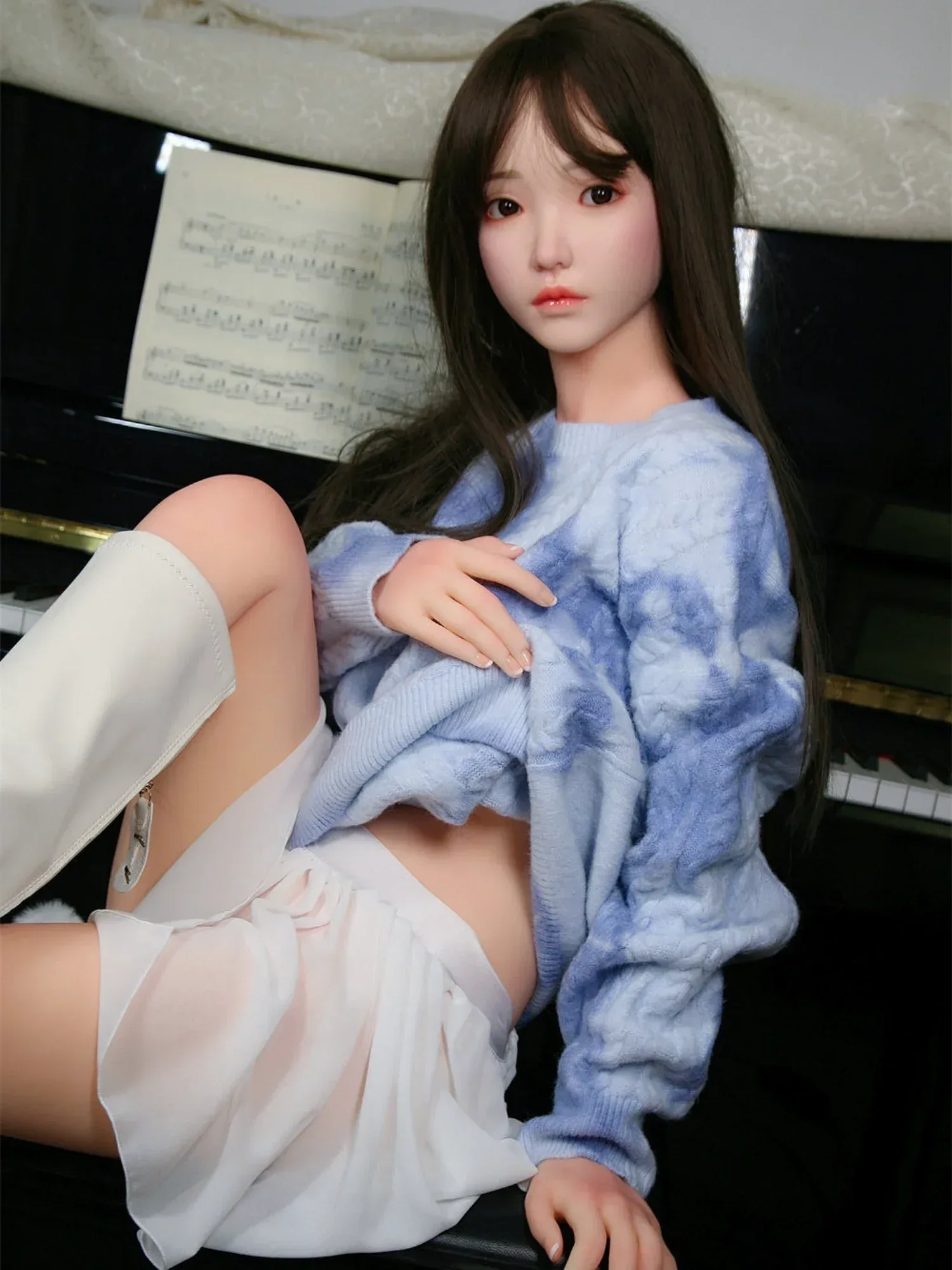 F5876—158cm\/5ft2-38kg C Cup Asian Silicone Head TPE Body Sex Doll | SHEDOLL view 2