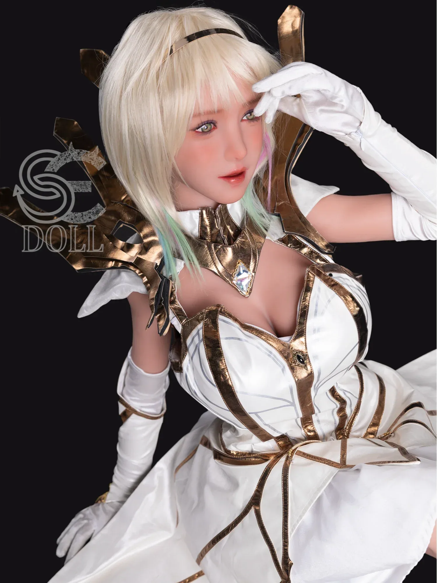 F3711-161cm(5.3ft)-35kg Angie F Cup TPE Sexy Asian Anime Fantasy Blonde Fairy Woman Love Doll|SE Doll view 9