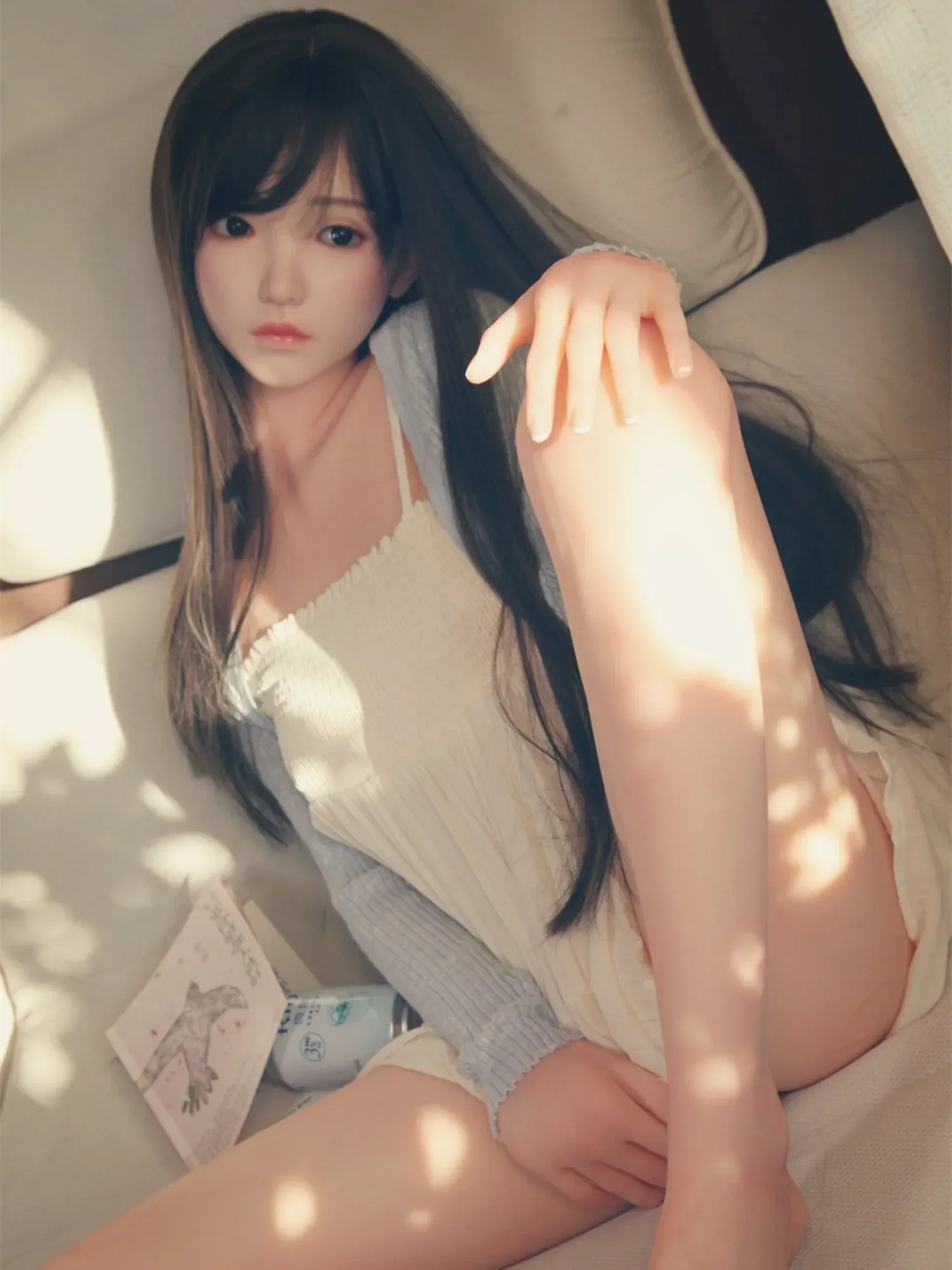 F5874—158cm\/5ft2-38kg C Cup Asian Silicone Head TPE Body Sex Doll | SHEDOLL