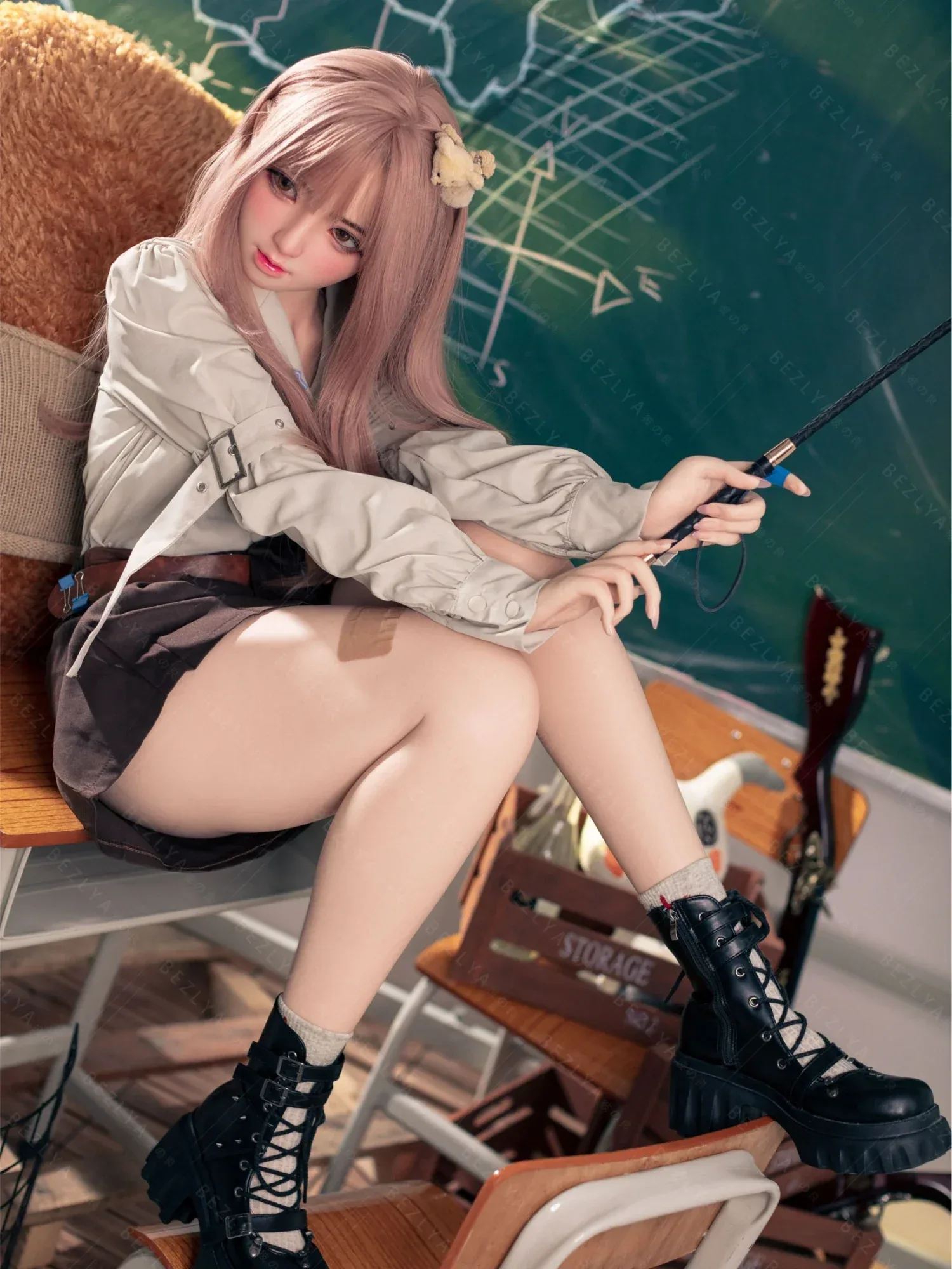 F7148-155Rcm(5.12ft)-32.5kg 2.1 A Cup Robot Silicone Head Adult Asian Sex Doll|Bezlya Doll view 8