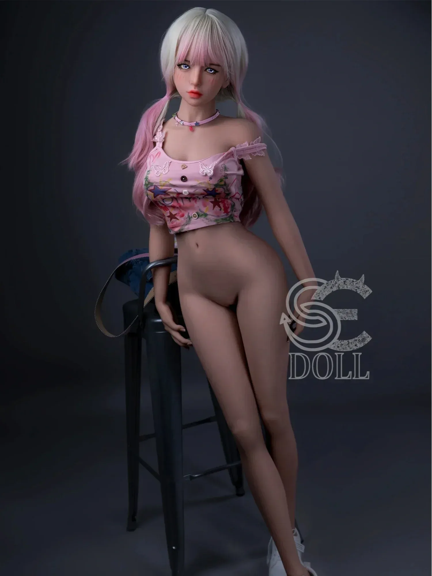 F2190-153cm(5ft)-29.5kg F Cup Mika.D Cute TPE Mini Sex Doll Pink Hair Fashion Girl|SE Doll view 7