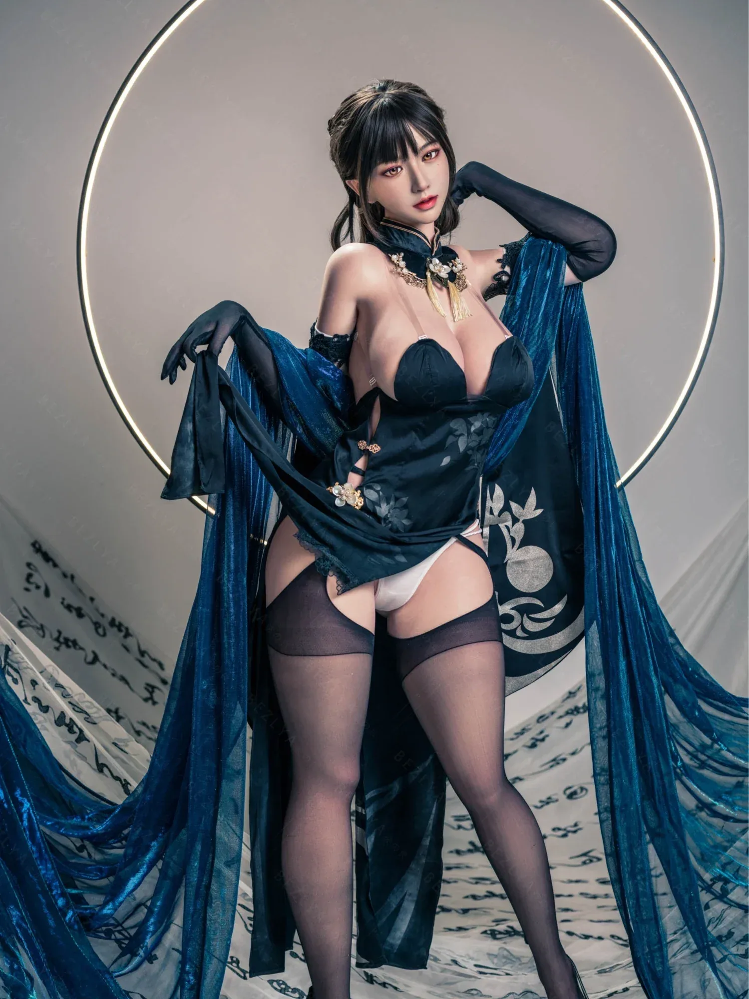 F7118-155cm(5.12ft)-34.5kg 2.1 I Cup Ink Moon Sorceress – Silicone Asian Exotic Mini Sex Doll for Men｜Bezlya Doll view 9