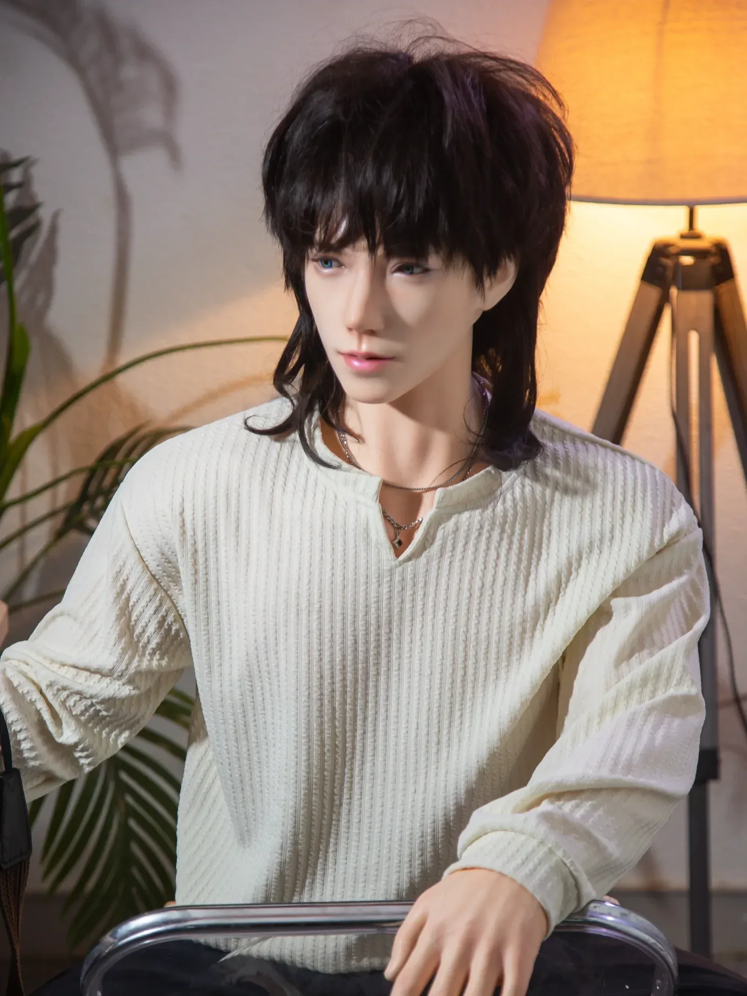 F9172-185cm\/6ft1-41kg Silicone Twink Life Size Femboy Male Sex Doll with 8.27\" Dildo | Qita doll view 5