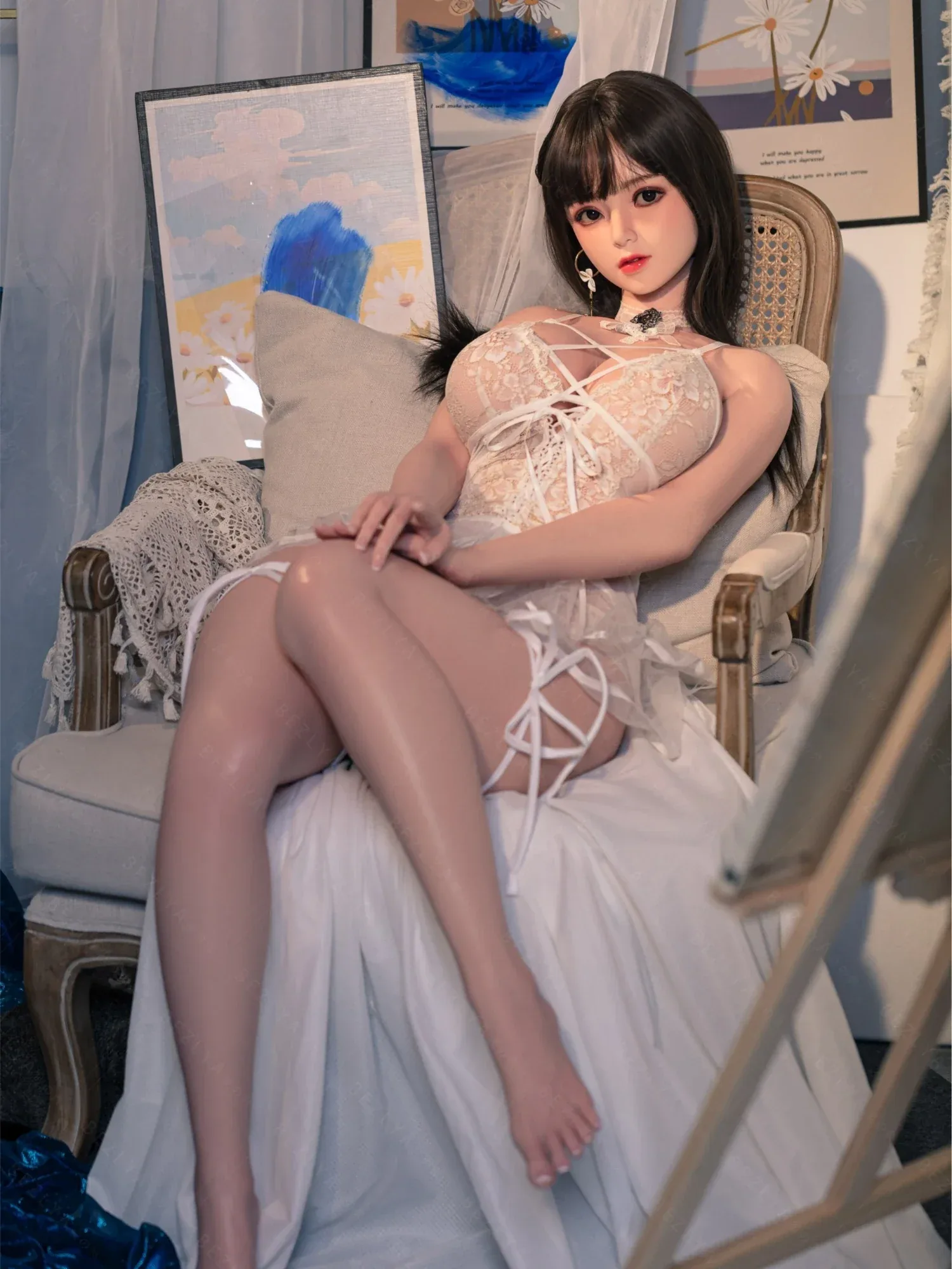 F7114-155Mcm(5.12ft)-34.5kg 2.1 I Cup Robot Silicone Head Adult Asian Sex Doll|Bezlya Doll view 11