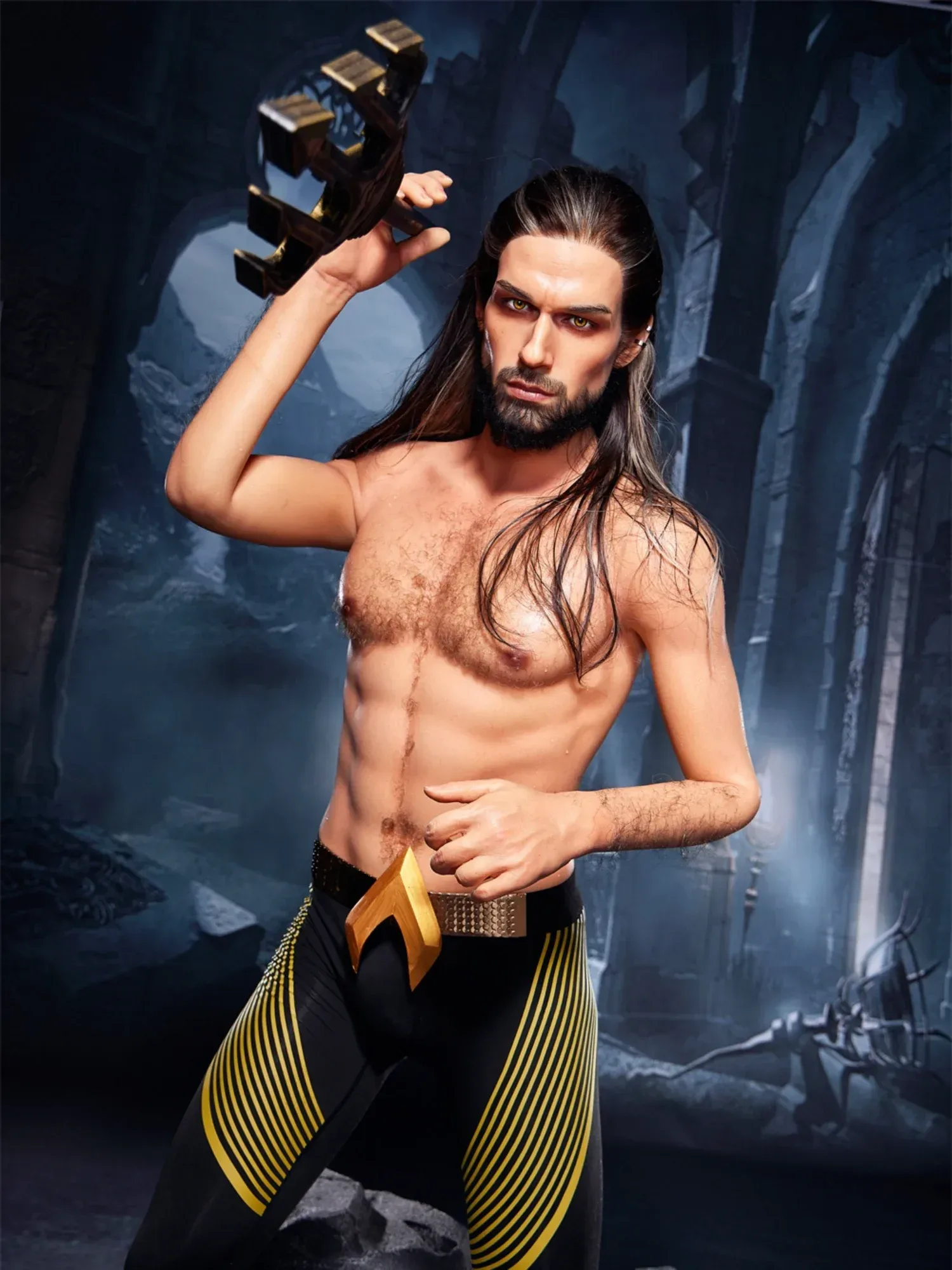 F4576-170cm\/5ft7-38kg Tanned Silicone Most Realistic Femboy Adult Male Sex Doll-Irontech Doll view 4
