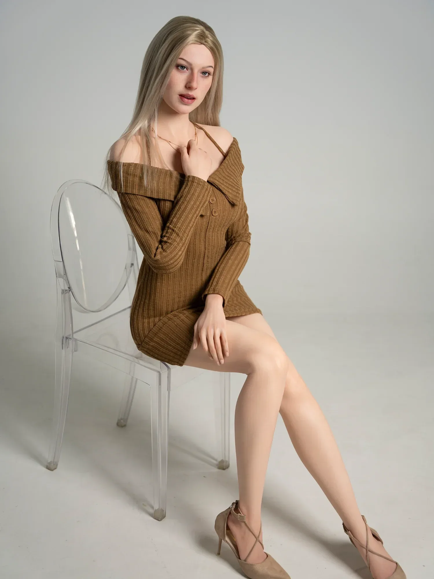 F5659—175cm\/5ft7 E Cup Movable Jaws Silicone Sex Naked Doll (Inspiration) | Zelex Doll view 6