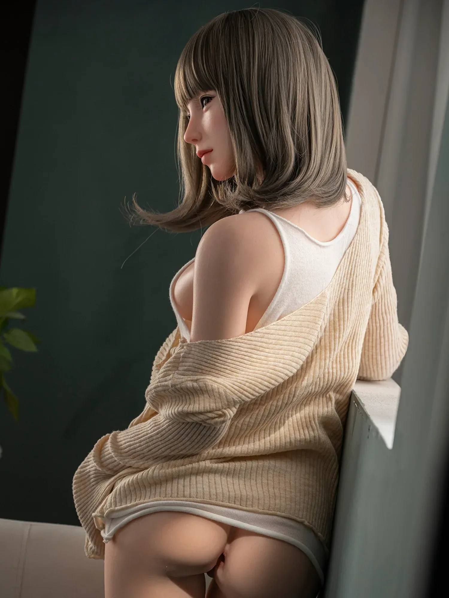 F9170—168cm\/5ft5 Elise 36.2kg C Cup Silicone Realistic Sex Doll | Jiusheng Doll view 7